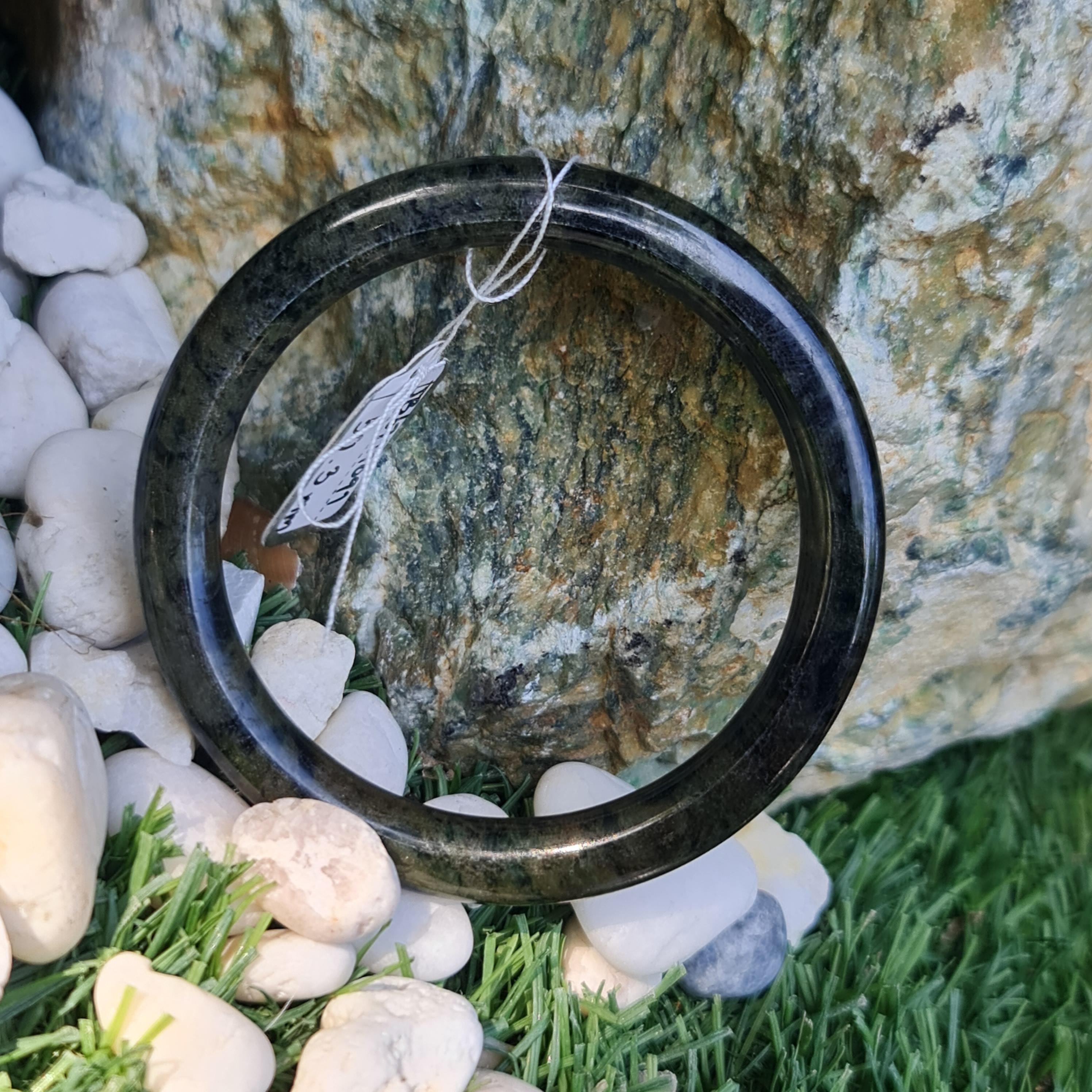 JB6711091 หยก พม่า แท้ Jade กำไลหยก 50.3 มม. (Jadeite bracelet) พม่า (Myanmar)