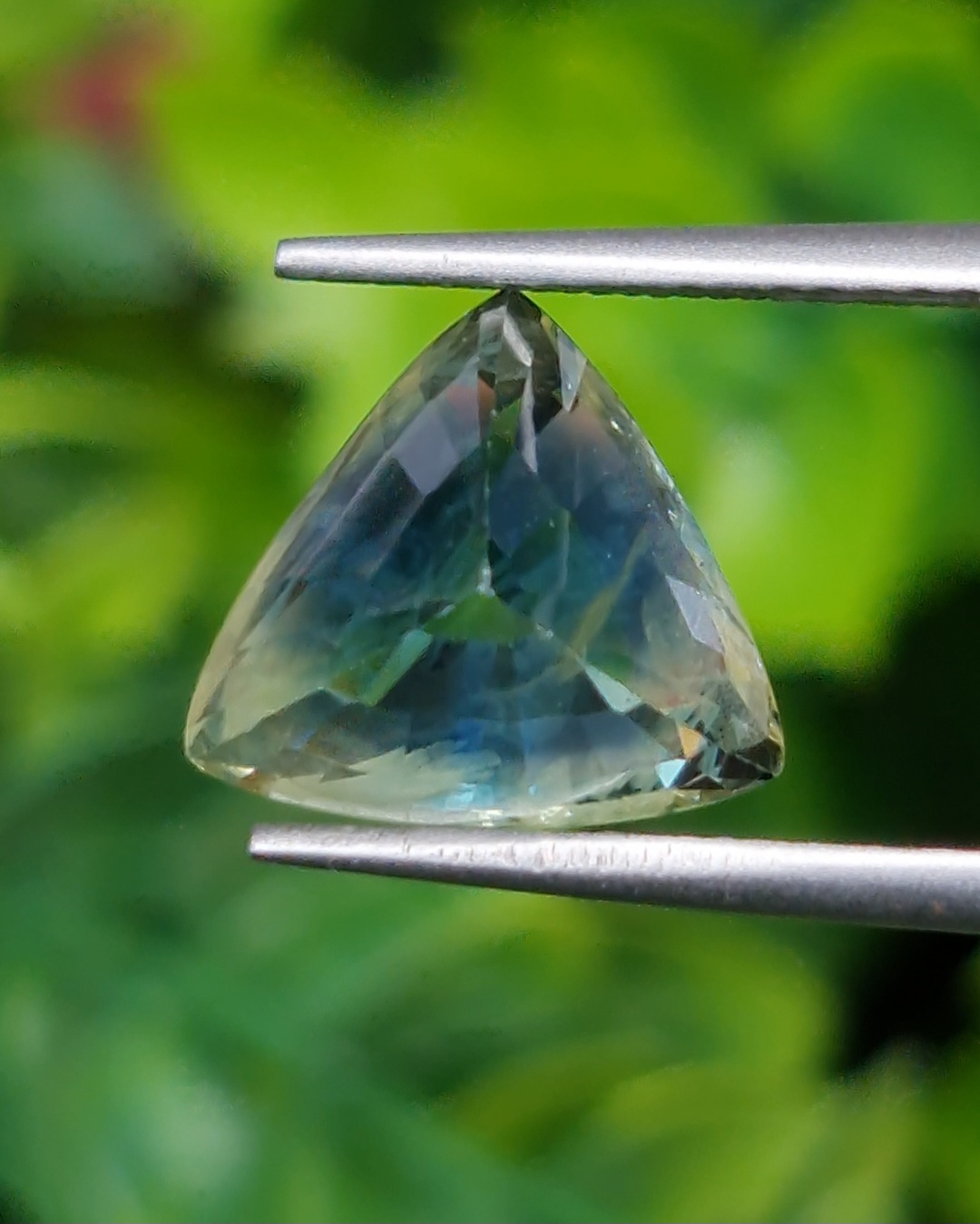 พลอย แซฟไฟร์ 2 สี Bi-Color Sapphire 5.19 กะรัต (Cts.) พลอยแท้ อัญมณีมงคลประจําวันเกิด เครื่องประดับพลอย