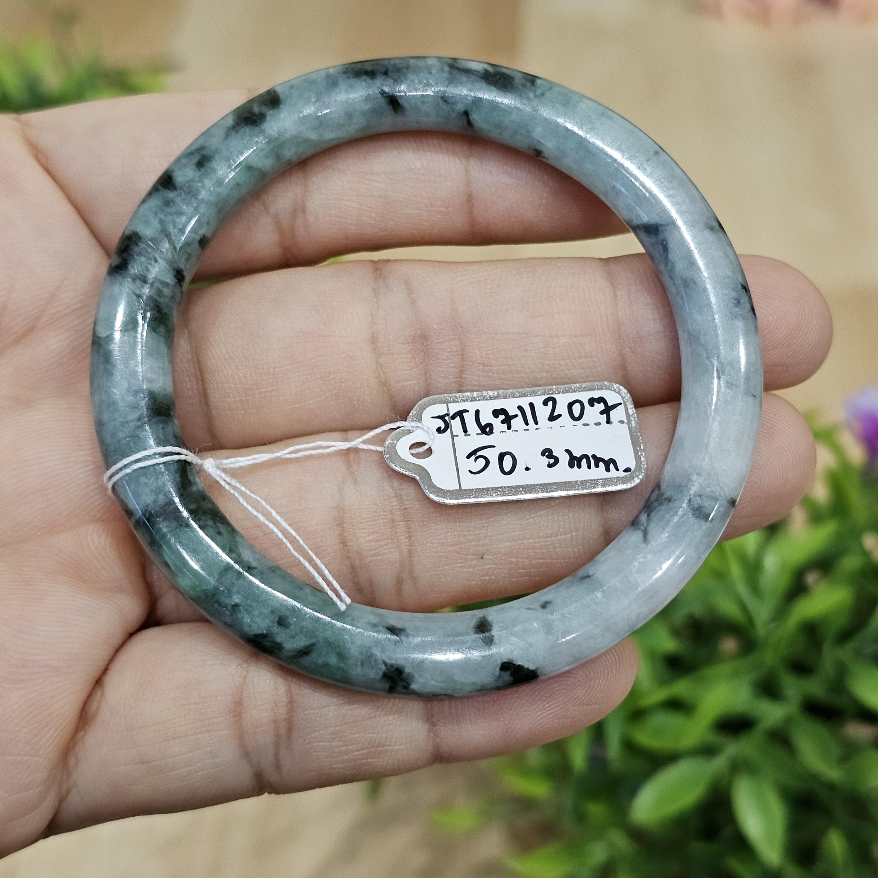 JB6711207 หยก พม่า แท้ Jade กำไลหยก (Jadeite bracelet) พม่า (Myanmar) 50.3 มม.