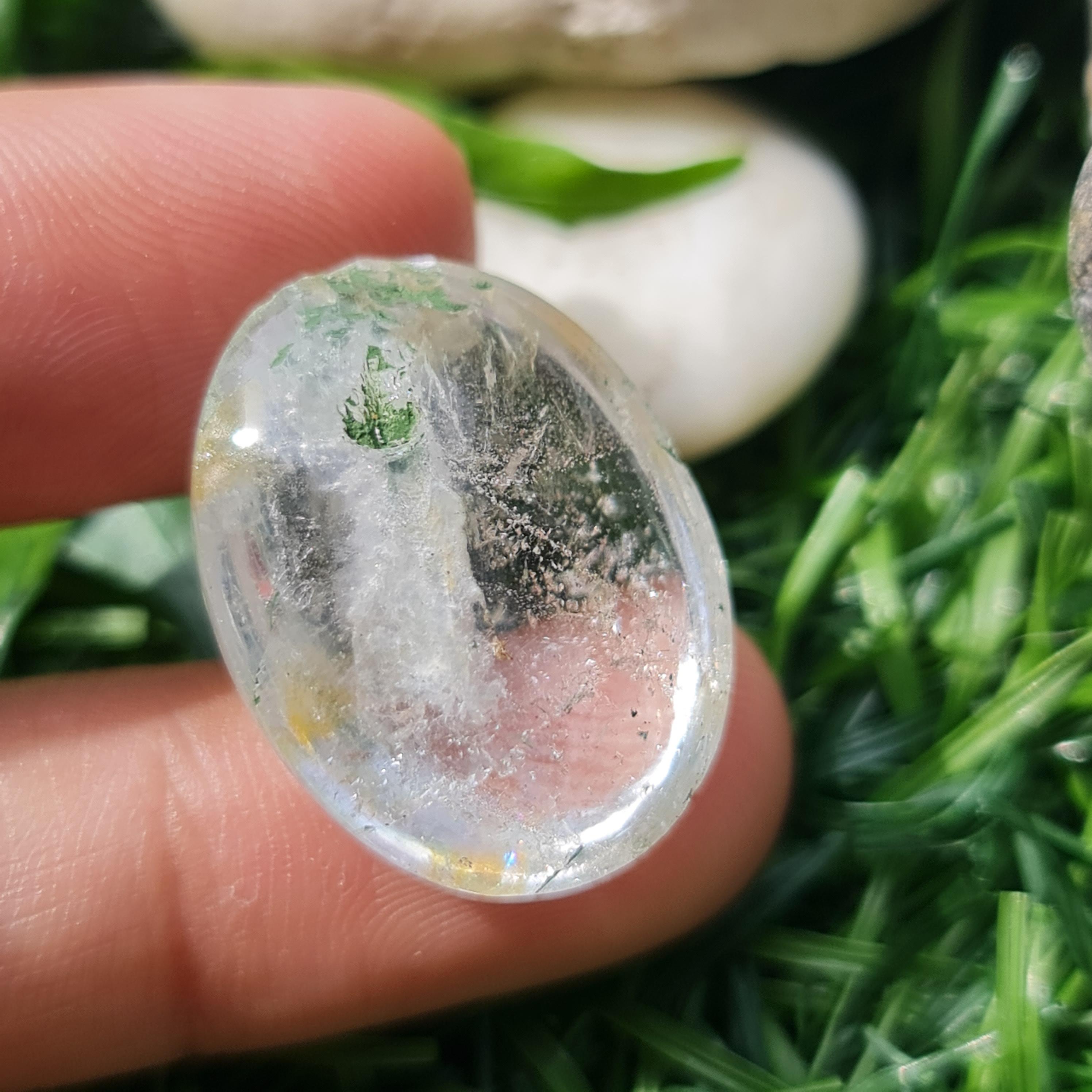 โป่งข่าม ควอตซ์ Rutilated Quartz 30.37 กะรัต Cts. พลอยแท้ อัญมณีมงคลประจําวันเกิด เครื่องประดับพลอย