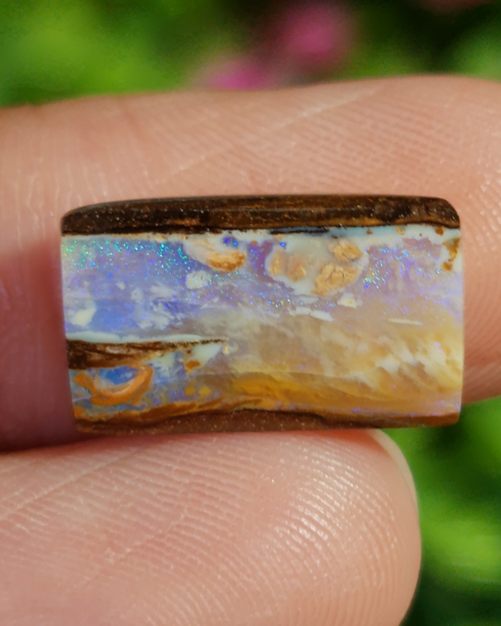 พลอย โบลเดอร์ โอปอล ออสเตรเลีย Australian Boulder Opal 6.30 กะรัต (Cts.) พลอยแท้ อัญมณีมงคลประจําวันเกิด เครื่องประดับพลอย