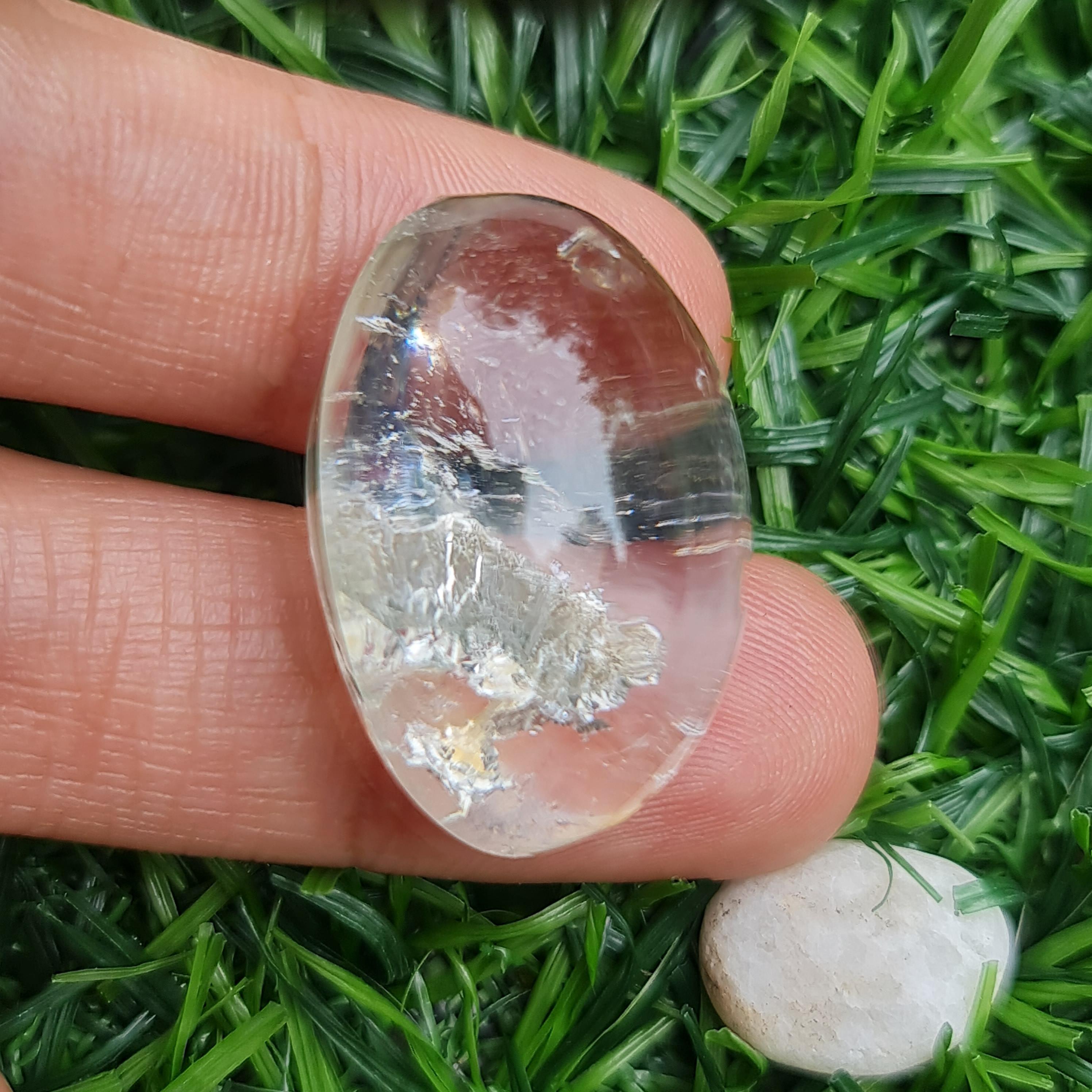 โป่งข่าม ควอตซ์ Rutilated Quartz 54.43 กะรัต Cts. พลอยแท้ อัญมณีมงคลประจําวันเกิด เครื่องประดับพลอย