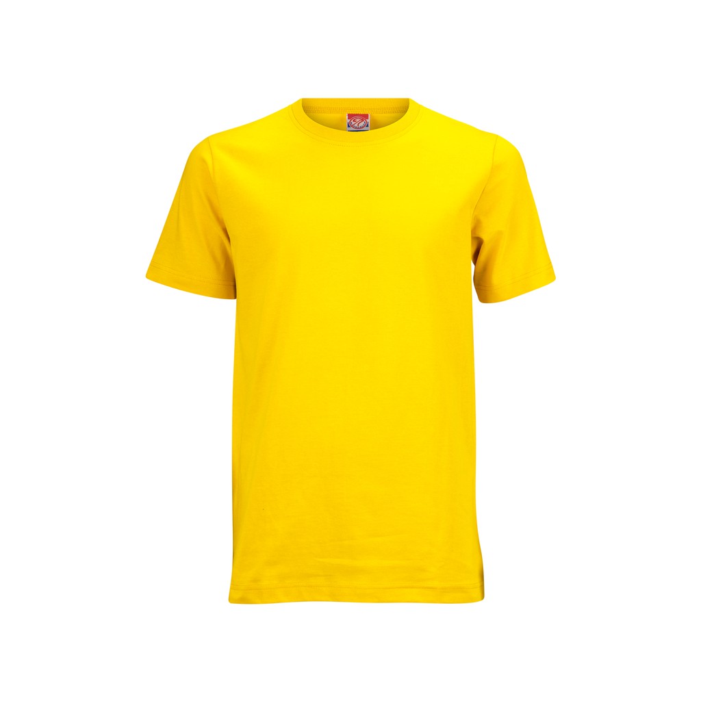 Noproblem Noproblem ยอดขาย No.1 รับประกัน ไม่ย้วย ไม่ยืด ผ้านุ่ม เสื้อยืด สีพื้น เสื้อยืดคอกลม สีเหลืองเข้ม