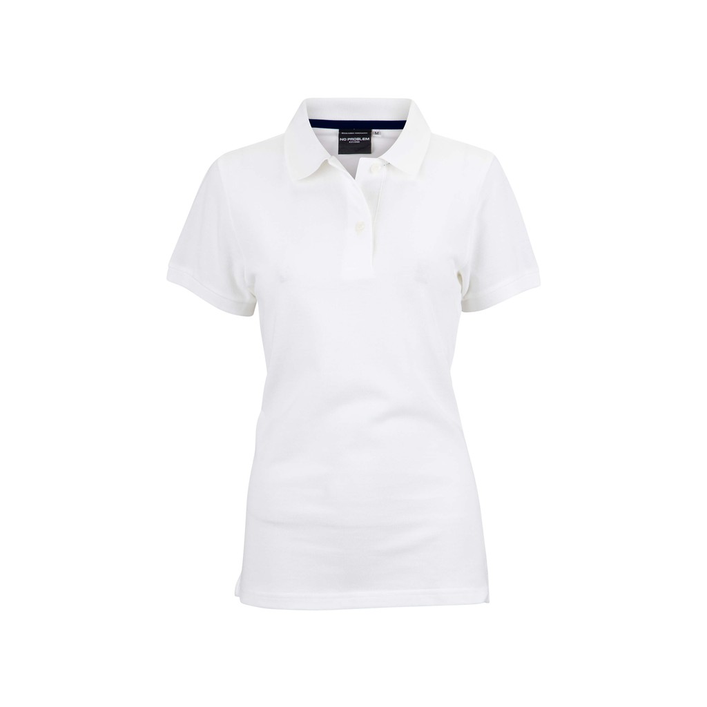 No Problem Noproblem ยอดขาย No.1 รับประกัน ไม่ย้วย ไม่ยืด ผ้านุ่ม เสื้อโปโล หญิง สีขาว