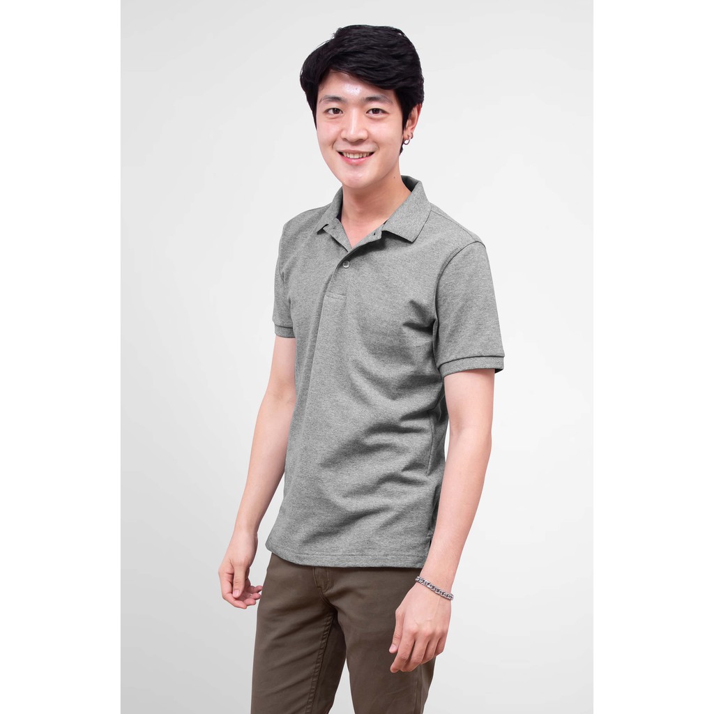 No Problem Noproblem ยอดขาย No.1 รับประกัน ไม่ย้วย ไม่ยืด ผ้านุ่ม เสื้อโปโล ชาย สีท็อปดราย