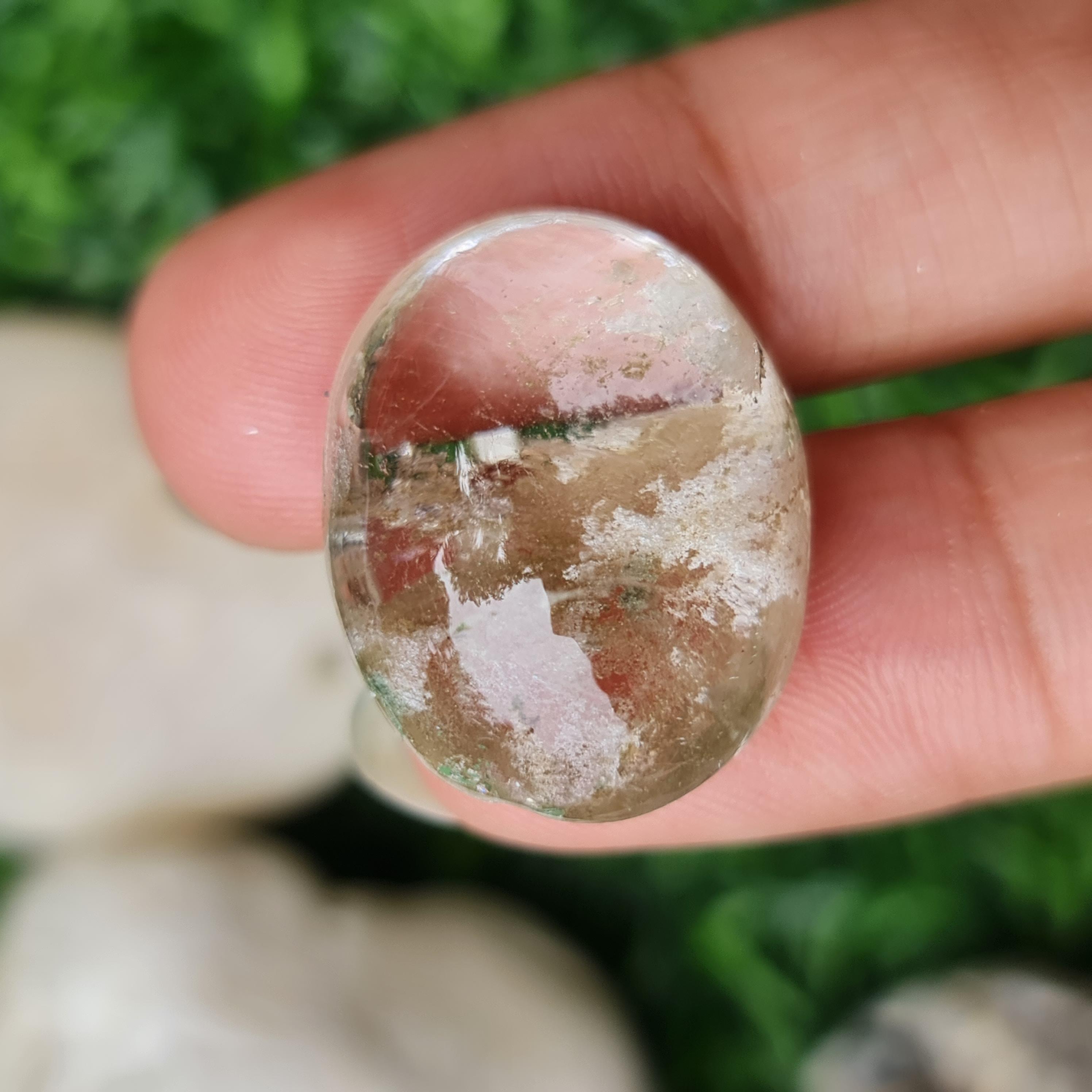 โป่งข่าม ควอตซ์ Rutilated Quartz 31.22 กะรัต Cts. พลอยแท้ อัญมณีมงคลประจําวันเกิด เครื่องประดับพลอย