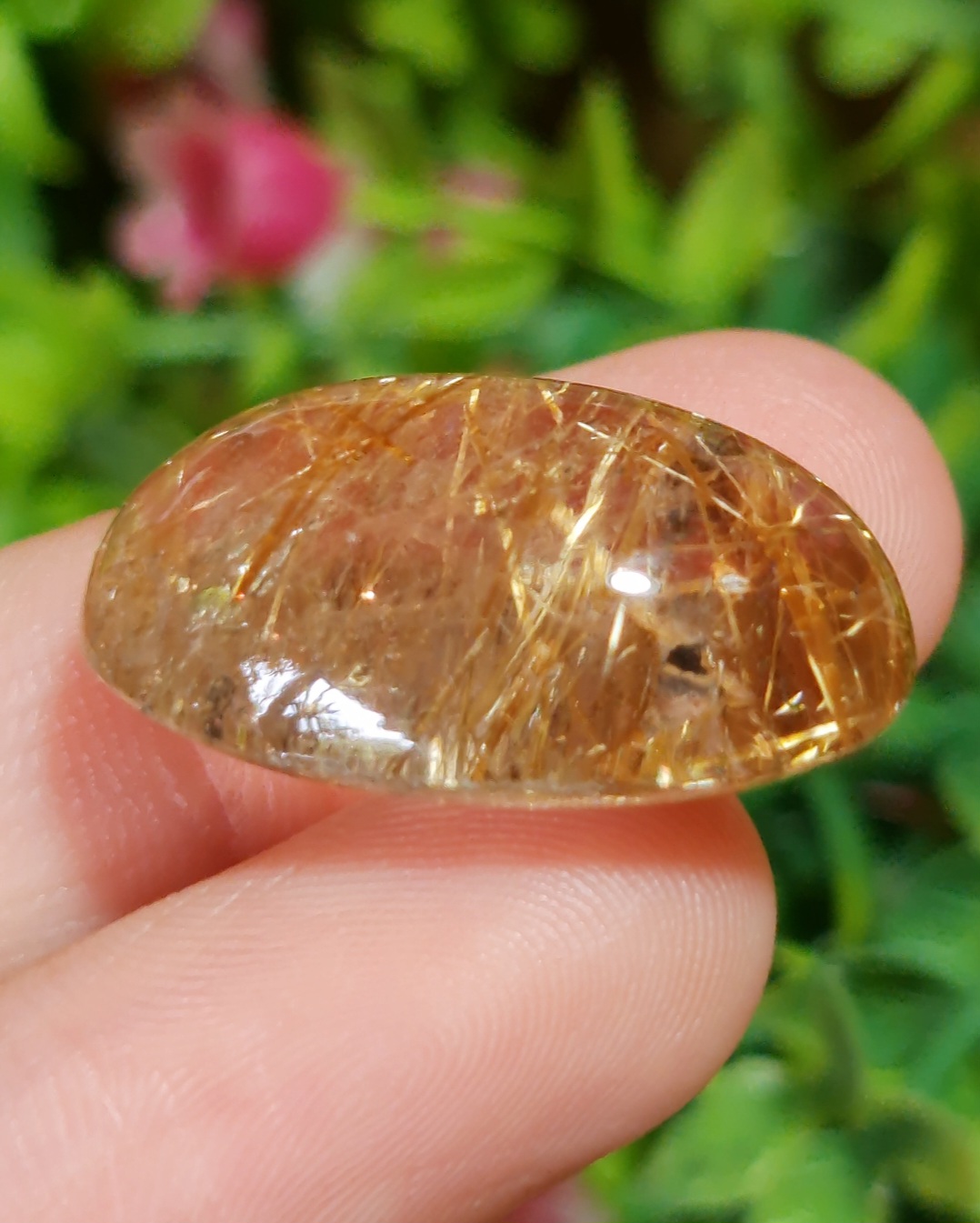 ไหมทอง ควอตซ์ Golden Rutilated Quartz 32.00 กะรัต Cts. พลอยแท้ อัญมณีมงคลประจําวันเกิด เครื่องประดับพลอย