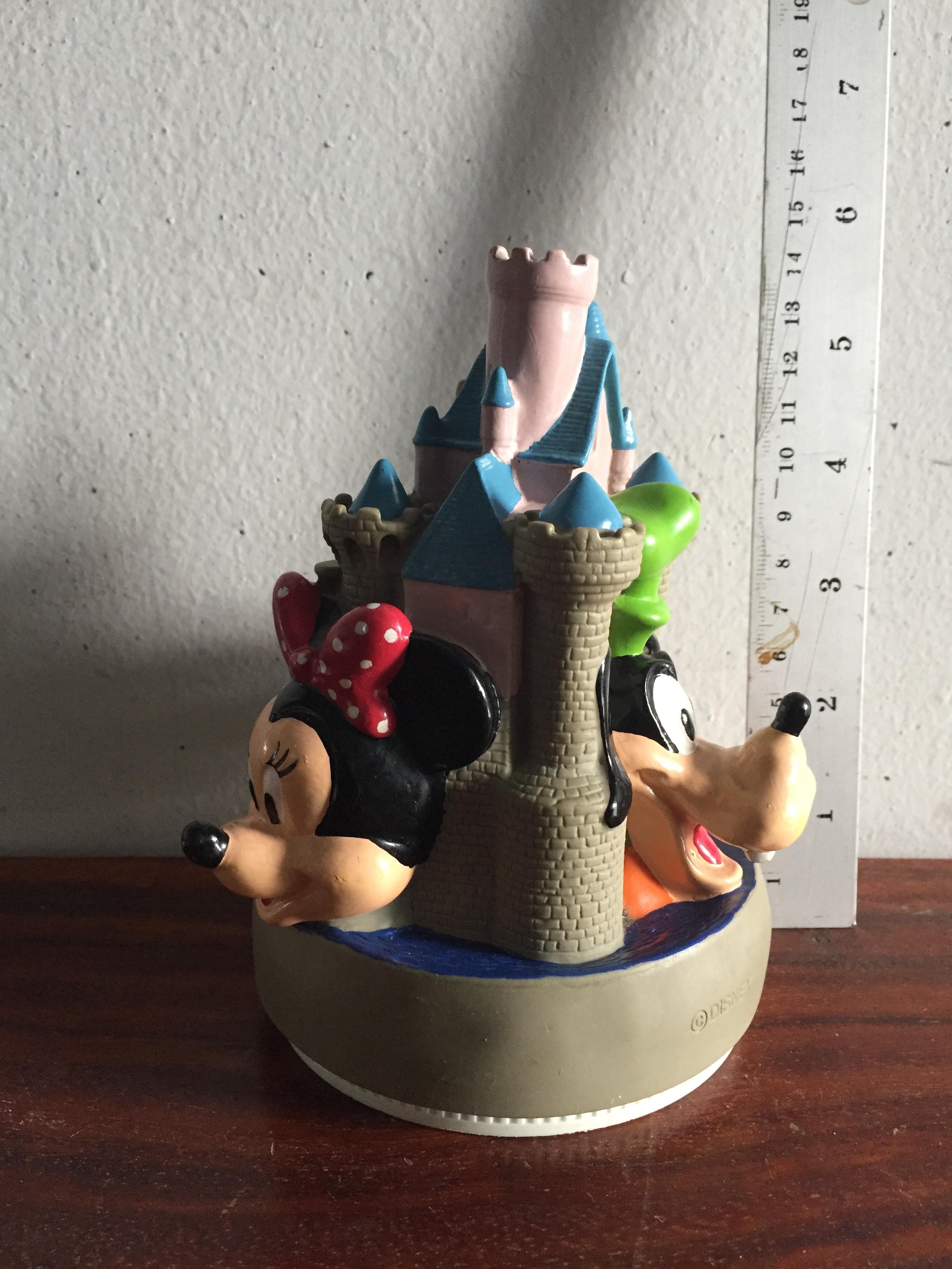 ของสะสม ท็อปเปอร์ ปราสาทดิสนีย์ ตกแต่งด้วยหัวมิกกี้เมาส์ ,มินนี่เมาส์,กู๊ฟฟี่ , Disney castle Topper ,decorated with Mickey mouse's head, Minnie mouse's head and Goofy's head