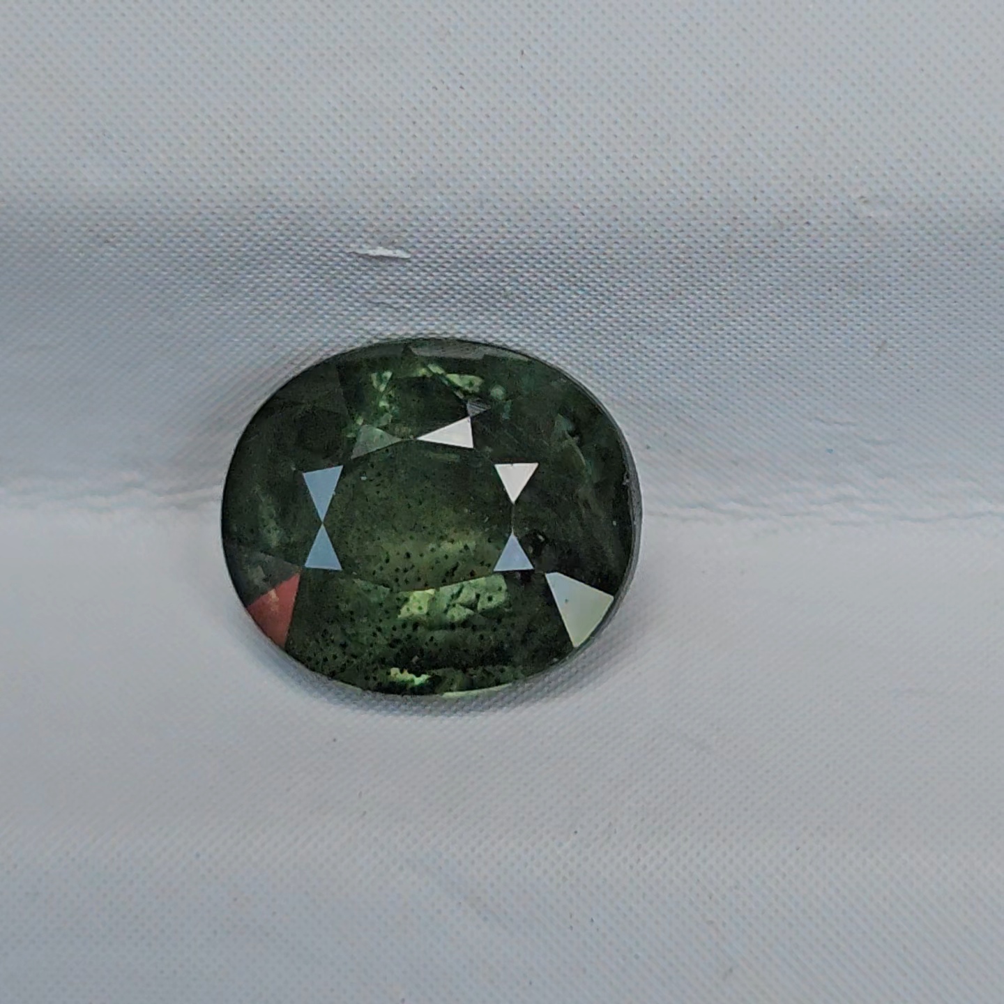 พลอย เขียวส่อง Green Sapphire 1.16 กะรัต (Cts.) พลอยแท้ อัญมณีมงคลประจําวันเกิด เครื่องประดับพลอย