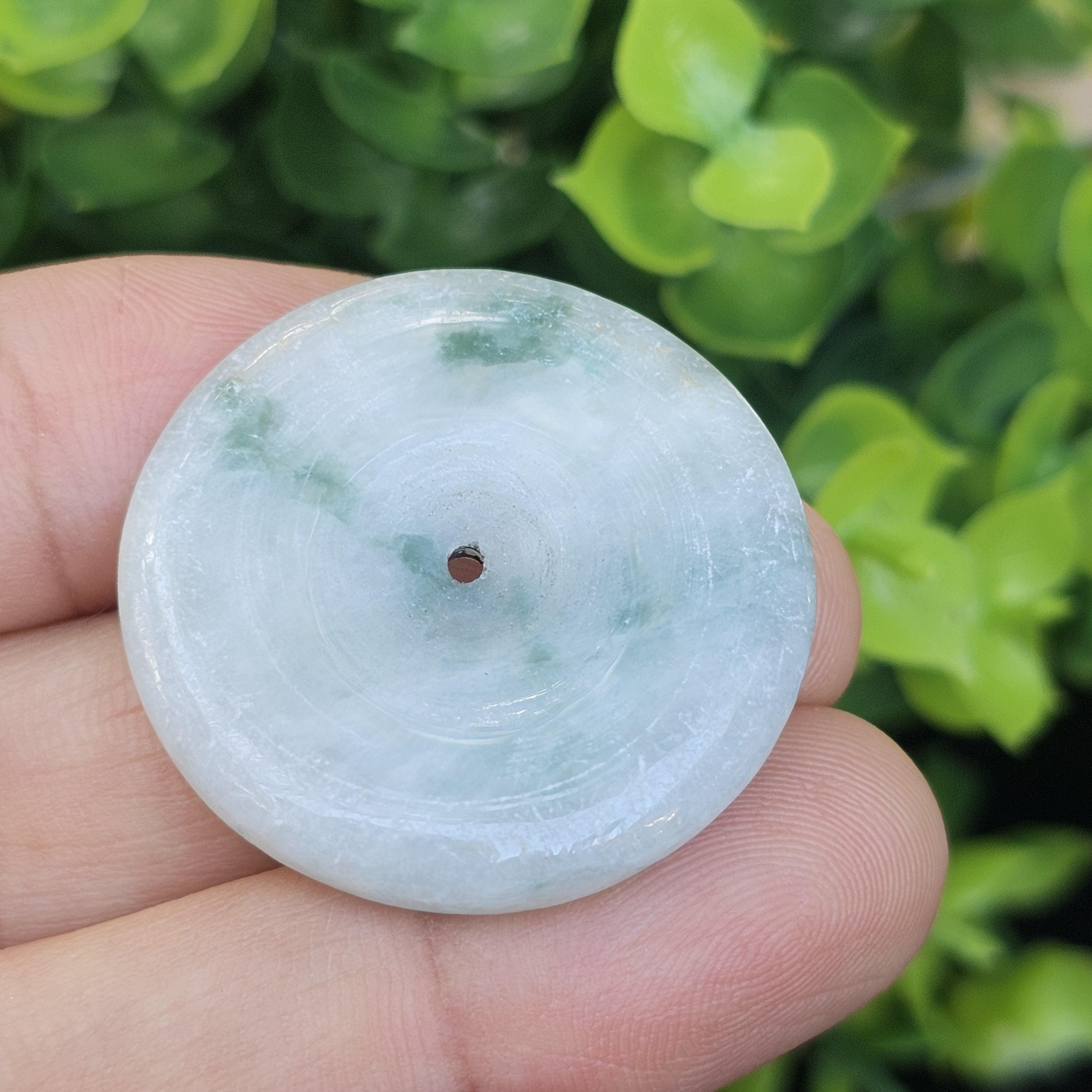 หยก พม่า แท้ Jade จี้โดนัทหยก (Bi-dise jadeite) พม่า (Myanmar) 49.28 กะรัต (Cts.)
