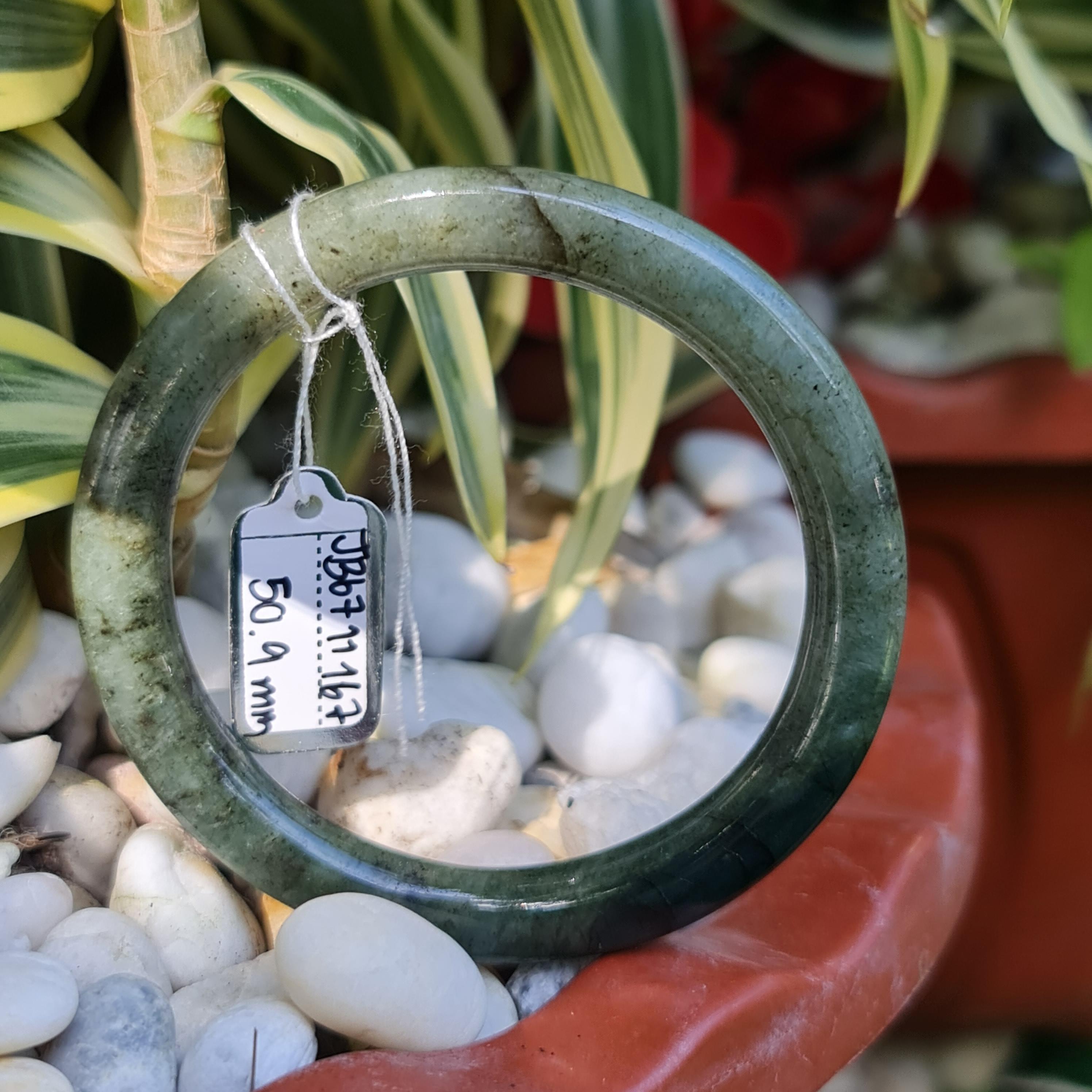 JB6711167 หยก พม่า แท้ Jade กำไลหยก (Jadeite bracelet) พม่า (Myanmar) 50.9 มม.