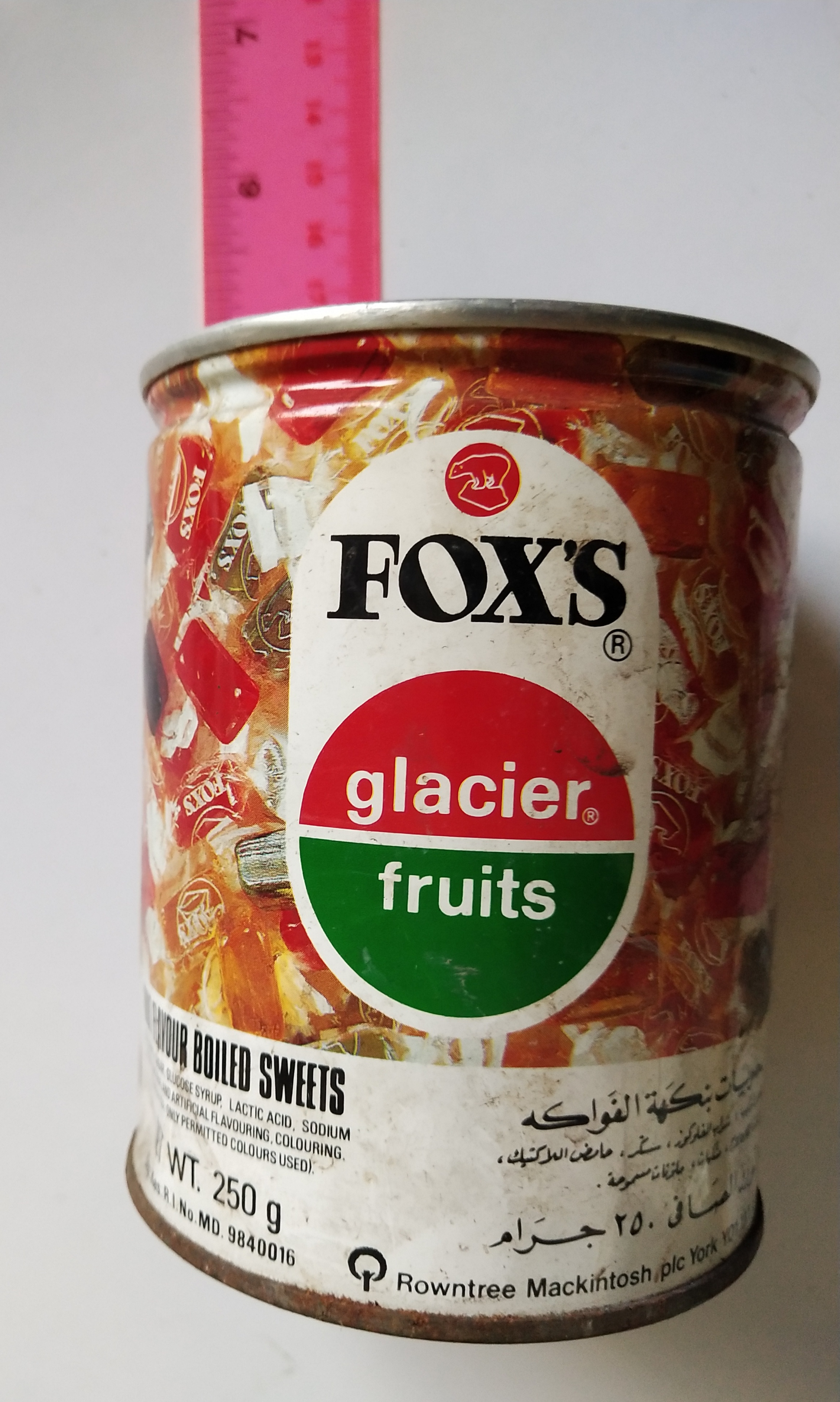 ของสะสม กระป๋องสังกะสี ลูกอมFOXS รสผลไม้ ของเก่าเก็บ ขายตามสภาพ ***ไม่มีฝา