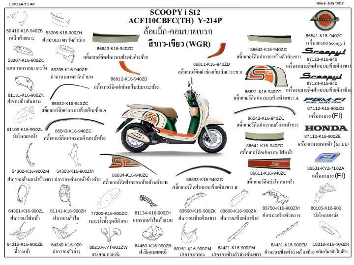 ชุดพลาสติกและเฟรมสี สกุ๊บปี้110ไอปี12-13