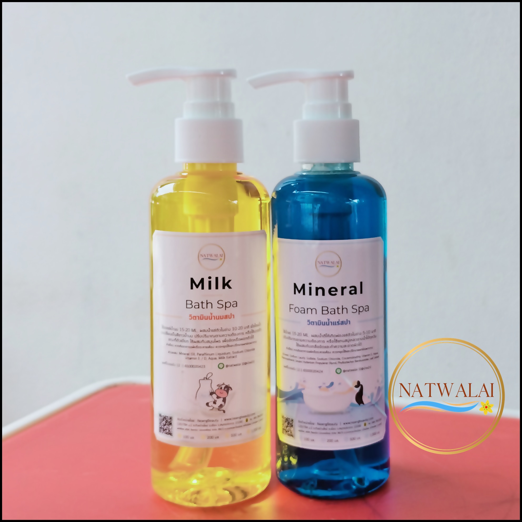 ชุดน้ำแร่น้ำนมสปา น้ำแร่ 200ml. + น้ำนม 200ml.(ส่งขวดขนาด100ML.กรณีขวดหมด)