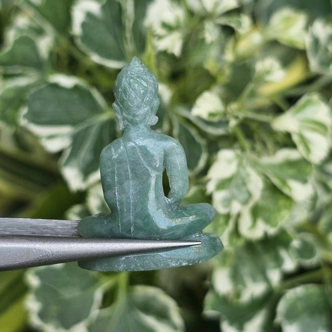 หยก แกะสลัก รูป พระ (Burmese jadeite) 18.9 กะรัต (cts.) หยก พม่า แท้