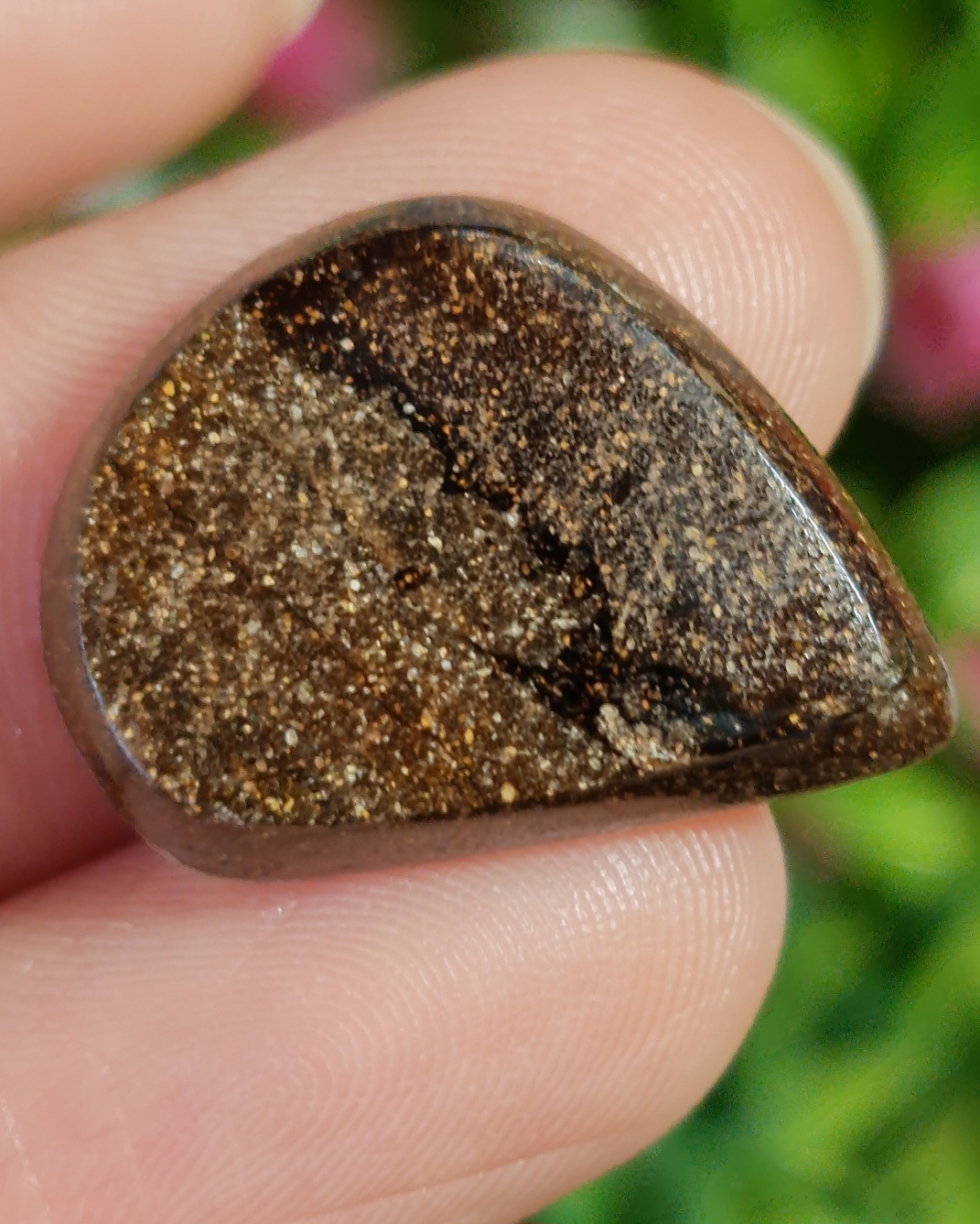 พลอย โบลเดอร์ โอปอล ออสเตรเลีย Australian Boulder Opal 14.3 กะรัต (Cts.) พลอยแท้ อัญมณีมงคลประจําวันเกิด เครื่องประดับพลอย