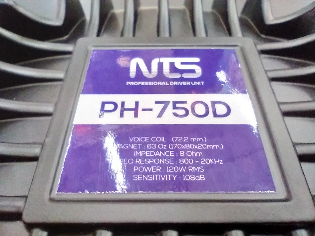 NTS PH-750D driver unit ไดรเวอร์ยูนิต ไดรเวอร์เสียงแหลม แบบยึดน็อต วอยส์คอย 72.2 mm.