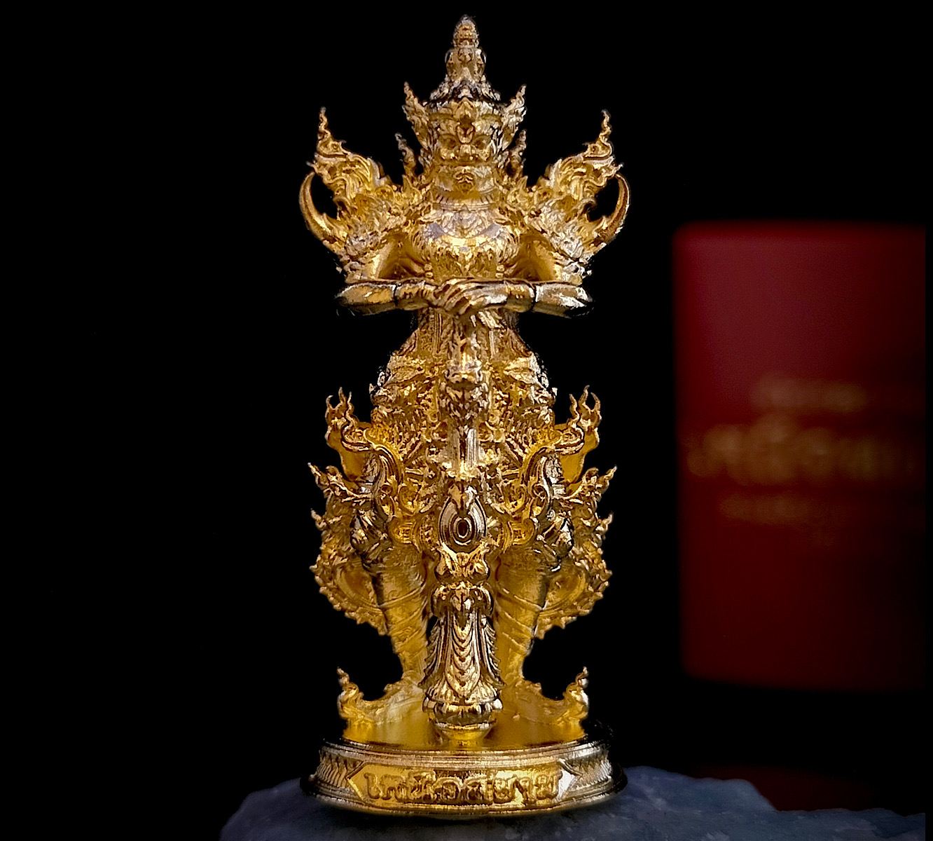 ท้าวเวสสุวรรณเหนือสยาม (หน้ายักษ์) รหัส 6.17 เนื้อบรอนซ์ชุบทอง