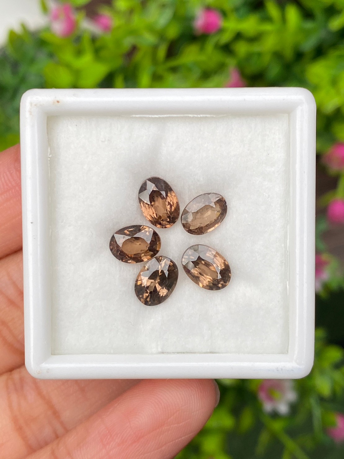 พลอย เพทาย Natural Zircon 6.9 กะรัต (Cts.) 5 เม็ด (Pcs.) พลอยแท้อัญมณีมงคล ประจําวันเกิด เครื่องประดับพลอย