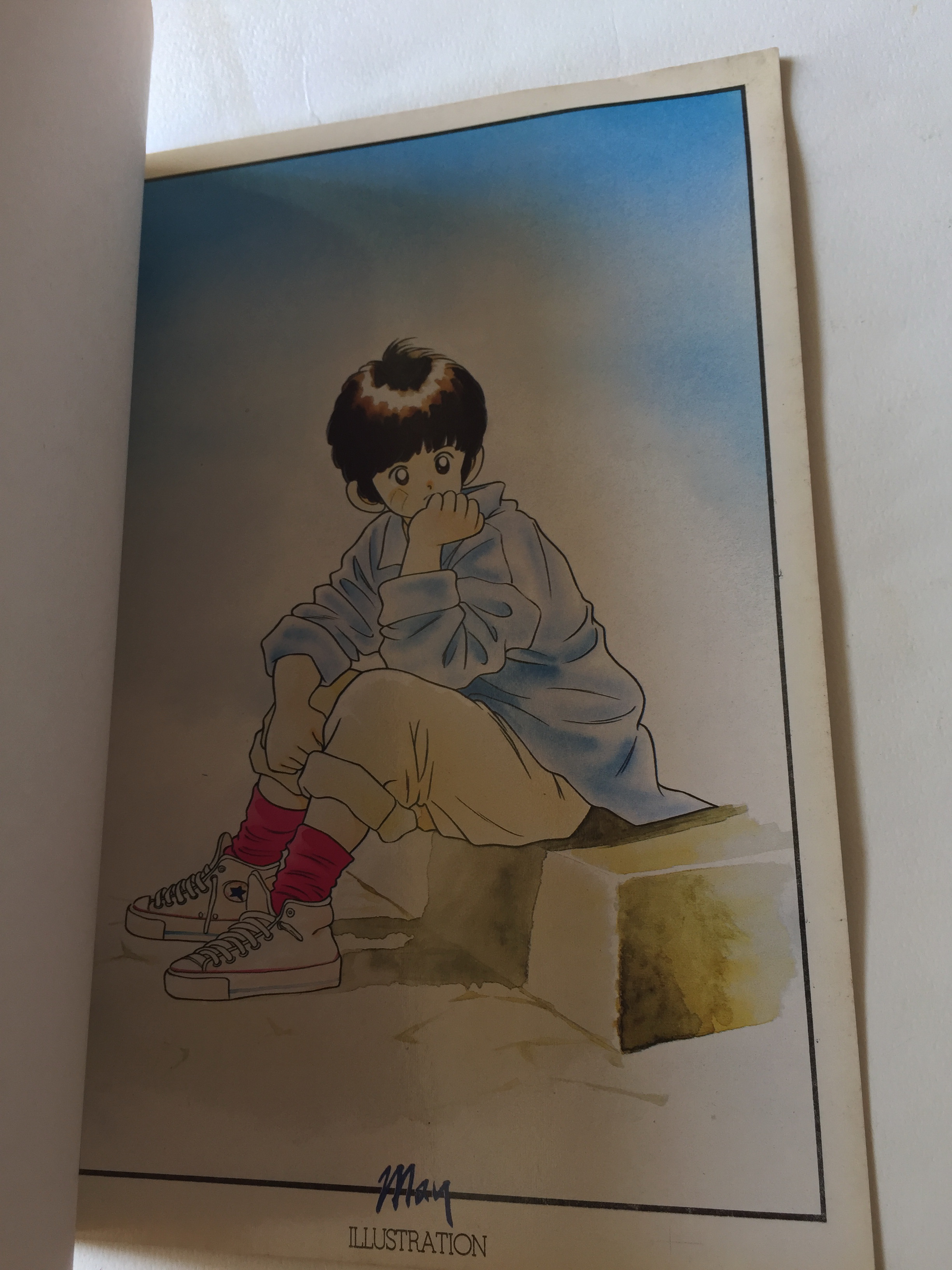 หนังสือภาพเก่า May Illustrations ภาพการ์ตูนสวย ภาพสีทั้งเล่ม ลายเส้นจาก คุณเมย์ ***แต่ละแผ่นหลุดจากสัน มีรอย ตามภาพ ผลงานโดย May, Present โดย Main Point ชุดที่ 1 ปี 1986