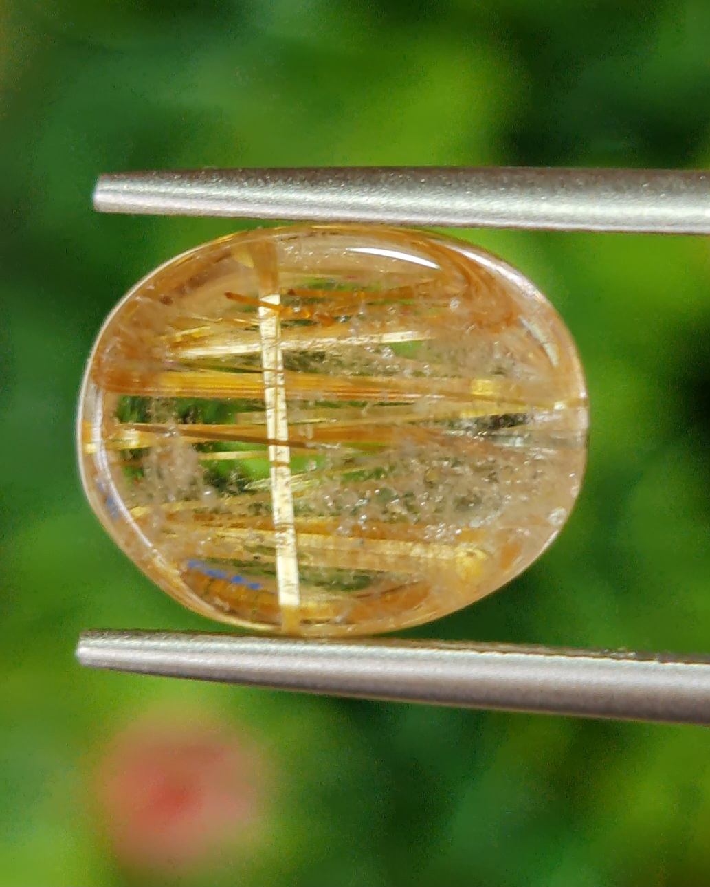 ไหมทอง ควอตซ์ Golden Rutilated Quartz 7.00 กะรัต Cts.พลอยแท้ อัญมณีมงคลประจําวันเกิด เครื่องประดับพลอย