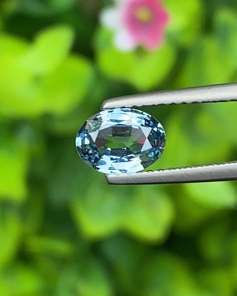 พลอย ไพลิน Blue Sapphire 0.87 กะรัต (Cts.) พลอยแท้ อัญมณีมงคลประจําวันเกิด เครื่องประดับพลอย