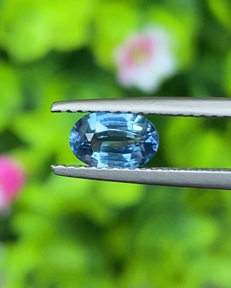 พลอย ไพลิน blue sapphire 1.01 กะรัต (Cts.) ดิบ (Unheated) พร้อมใบเซอร์ พลอยแท้ อัญมณีมงคลประจําวันเกิด เครื่องประดับพลอย
