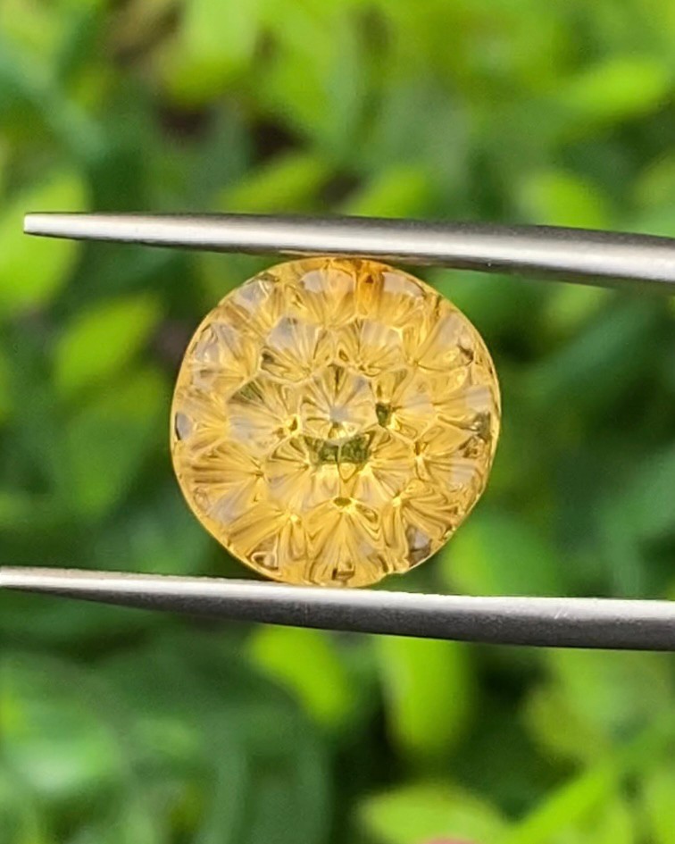 พลอย ซิทริน Citrine 6.03 กะรัต (Cts.) พลอยแท้ อัญมณีมงคลประจําวันเกิด เครื่องประดับพลอย