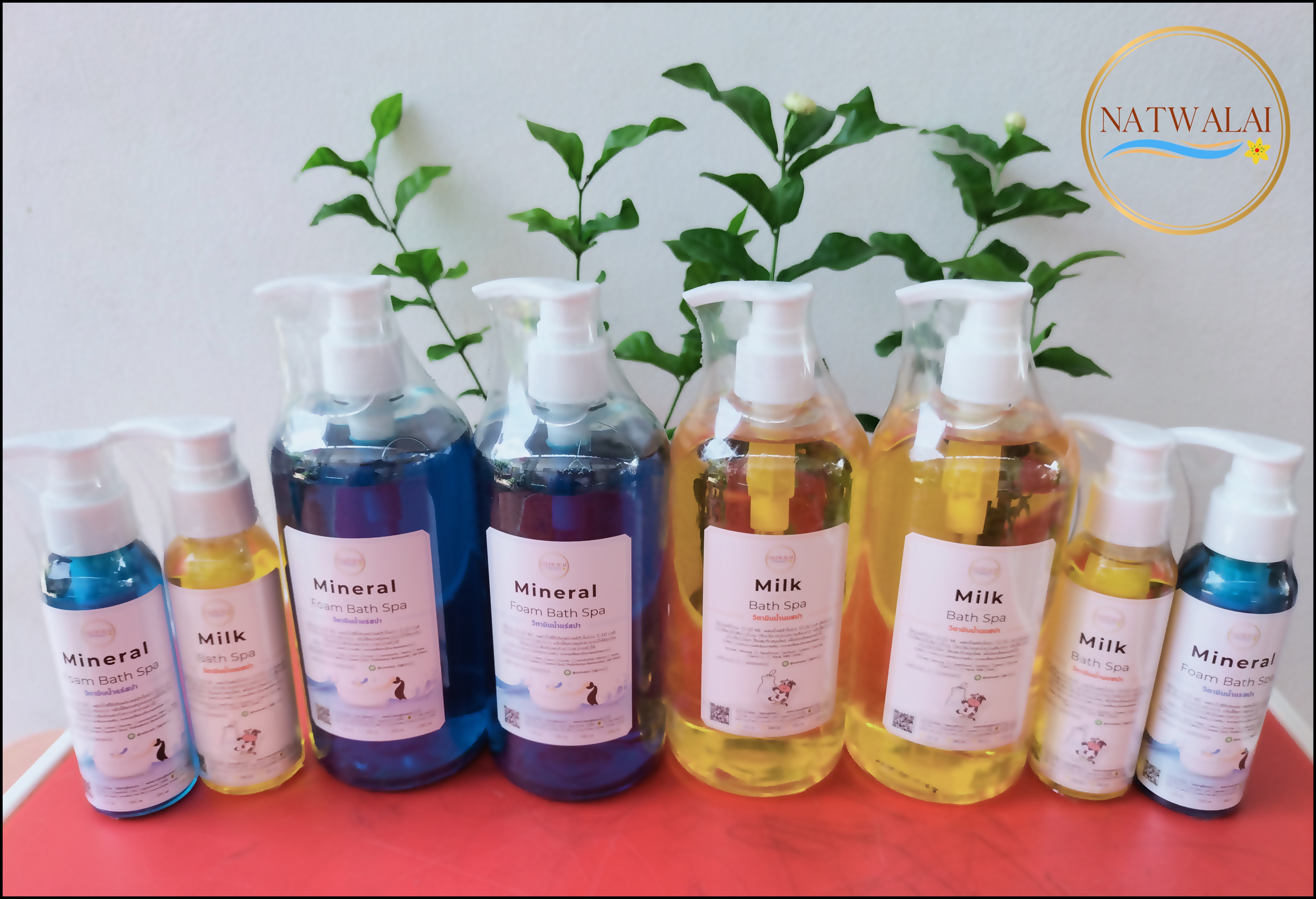 น้ำแร่สปาผิวขาว 500ML.แช่ตัวชนิดเข้มข้น Mineral Bath Spa BY NATWALAI