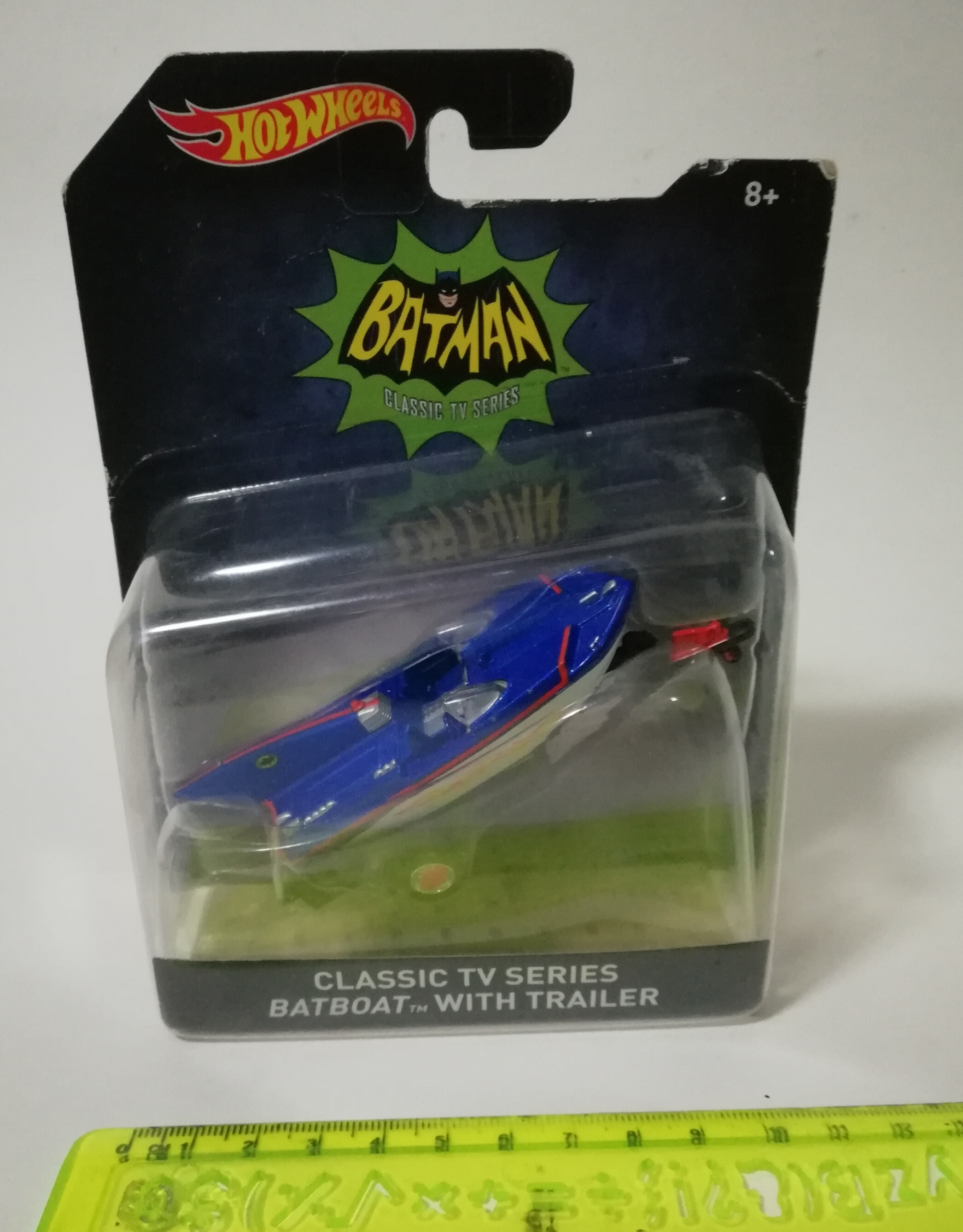 รถเหล็กฮ็อตวีล Dicast Bat boat with Trailer, เรือแบทแมนมีเทรลเลอร์ จาก Hot Wheels