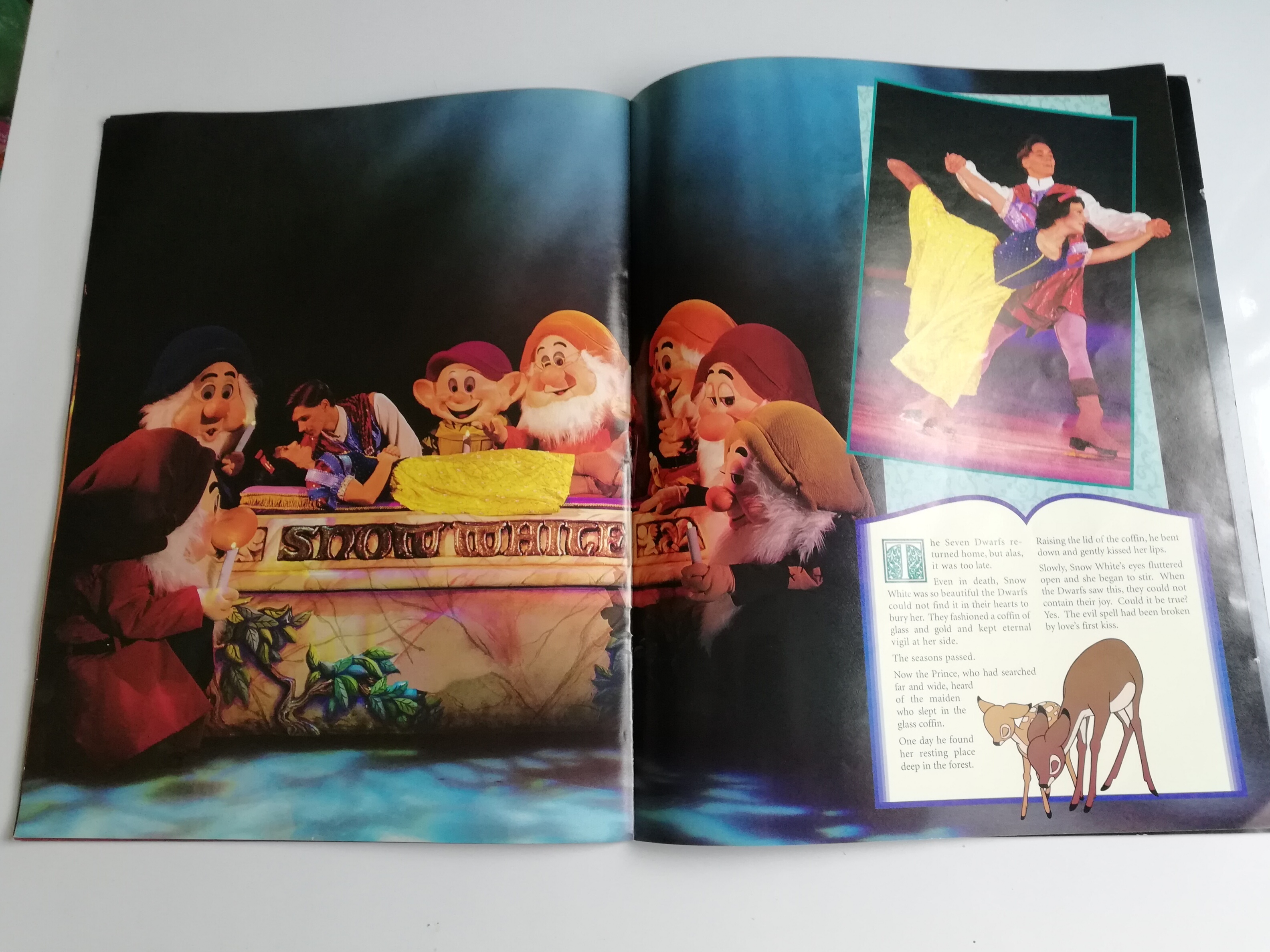 หนังสือภาพเล่มใหญ่ขนาด A3** ปกหลังมีตำหนิเล็กน้อย งานไลฟ์โชว์ "สโนส์ไวท์และคนแคระทั้งเจ็ด" Snow White and the Seven Dwarfs จาก Walt Disney's World on Ice produced by Kenneth Feld