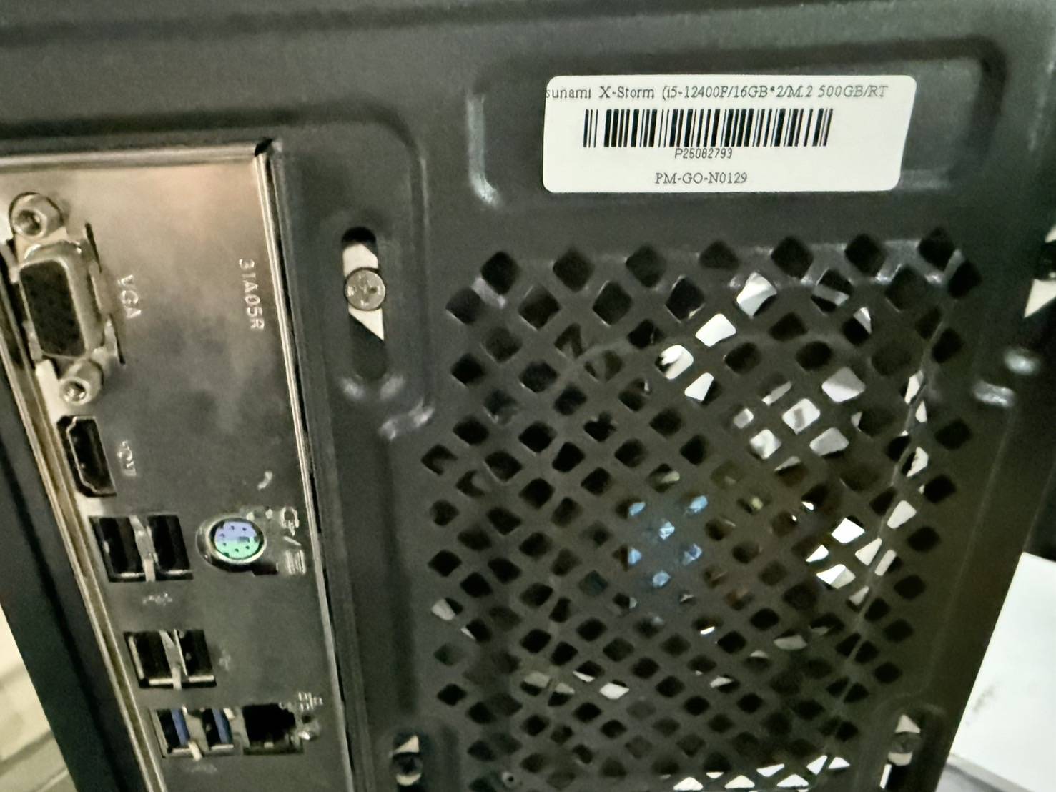 Tsunami X-Storm (i5-12400F/16GB*2/M.2 500GB/RTX3070 8GB) ไม่มีฝาข้าง เคสแตก