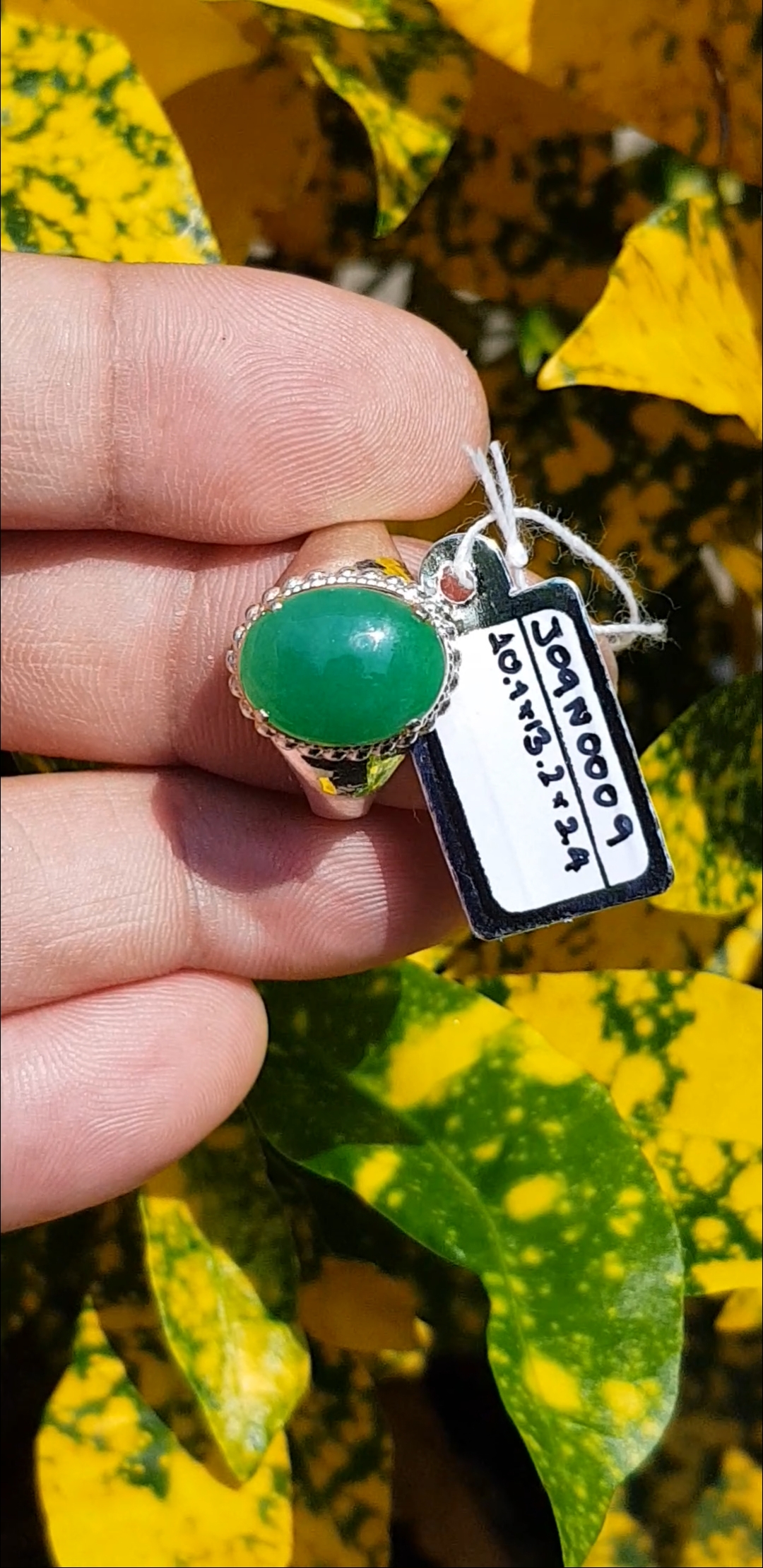 หยก พม่า แท้ Jade แหวนหยก 翡翠戒指 (Jadeite ring) 2.59 กะรัต (Cts.) ดิบ ไม่ผ่านการปรับปรุง (Type A) พม่า (Myanmar)