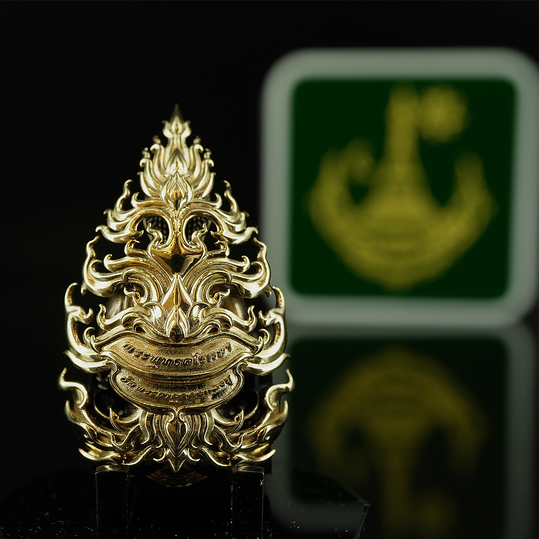 พระพุทธอโรคยา พิมพ์ใหญ่ เนื้อบรอนซ์รมดำปัดสว่าง