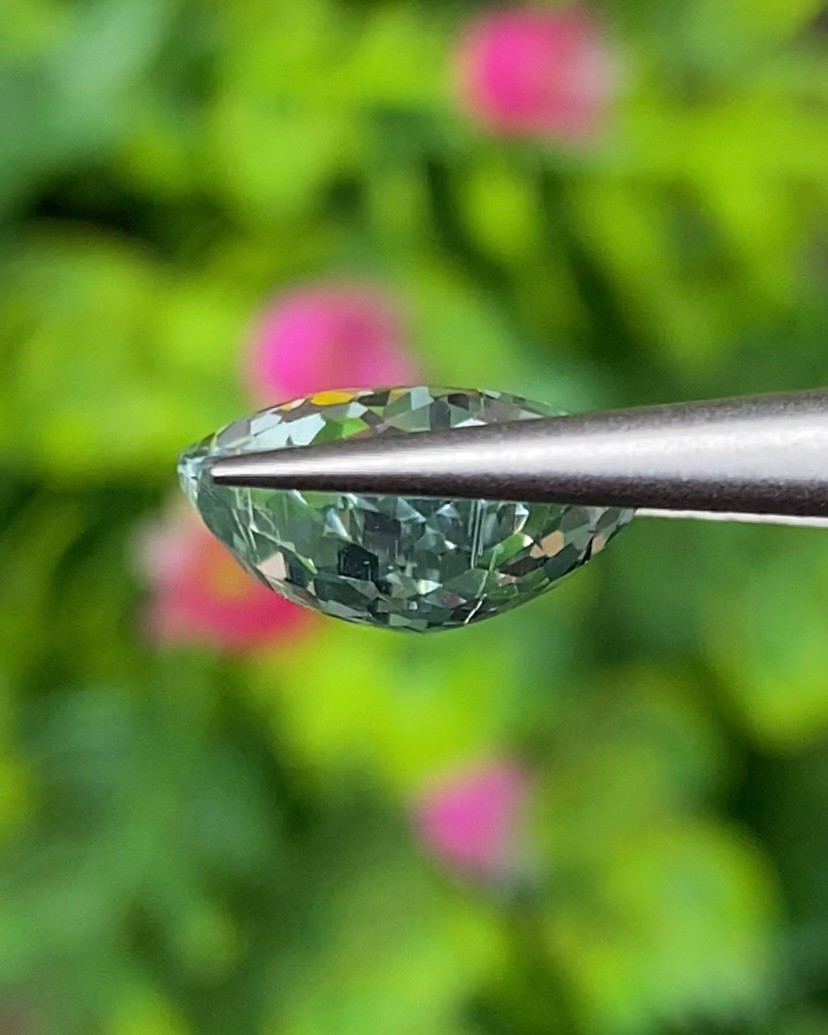 พลอย อความารีน Aquamarine 5.54 กะรัต (Cts.) พลอยแท้ อัญมณีมงคลประจําวันเกิด เครื่องประดับพลอย