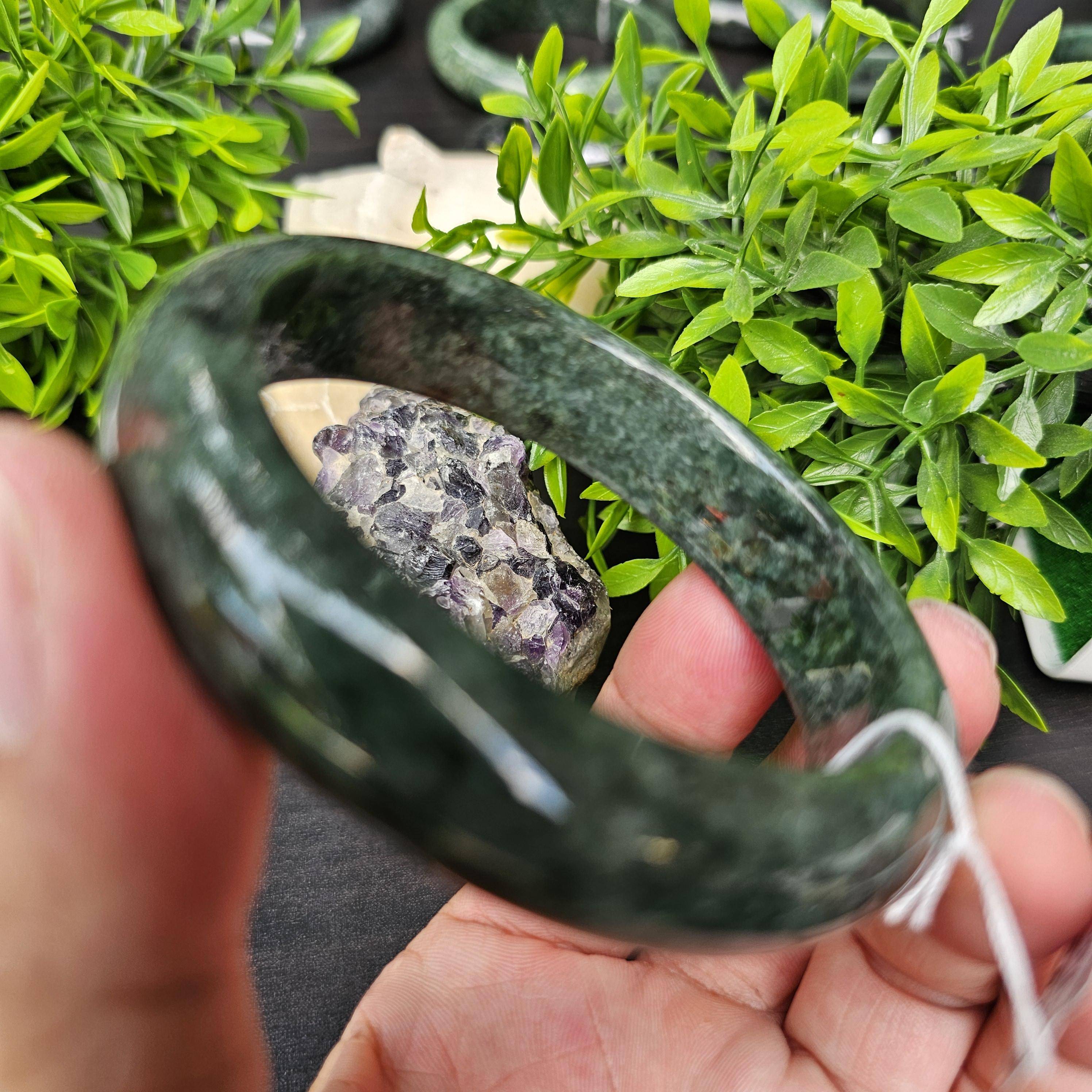 JB6804088 หยก พม่า แท้ Jade กำไลหยก 61.8 มม. (Jadeite bracelet) พม่า (Myanmar)