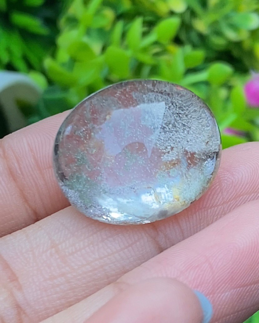 โป่งข่าม ควอตซ์ Rutilated Quartz 47.30 กะรัต Cts. พลอยแท้ อัญมณีมงคลประจําวันเกิด เครื่องประดับพลอย