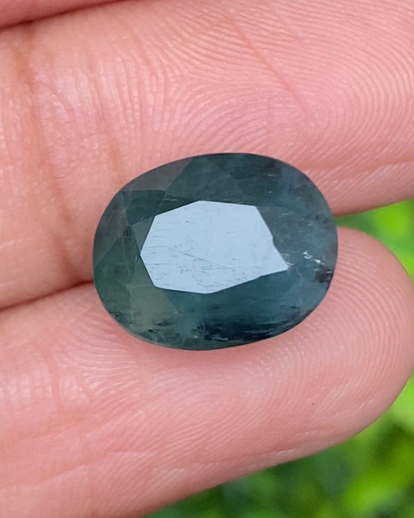 พลอย แกรนดิเดียร์ไรท์ Grandidierite 6.72 กะรัต (Cts.) พร้อมใบเซอร์ พลอยแท้ อัญมณีมงคลประจําวันเกิด เครื่องประดับพลอย