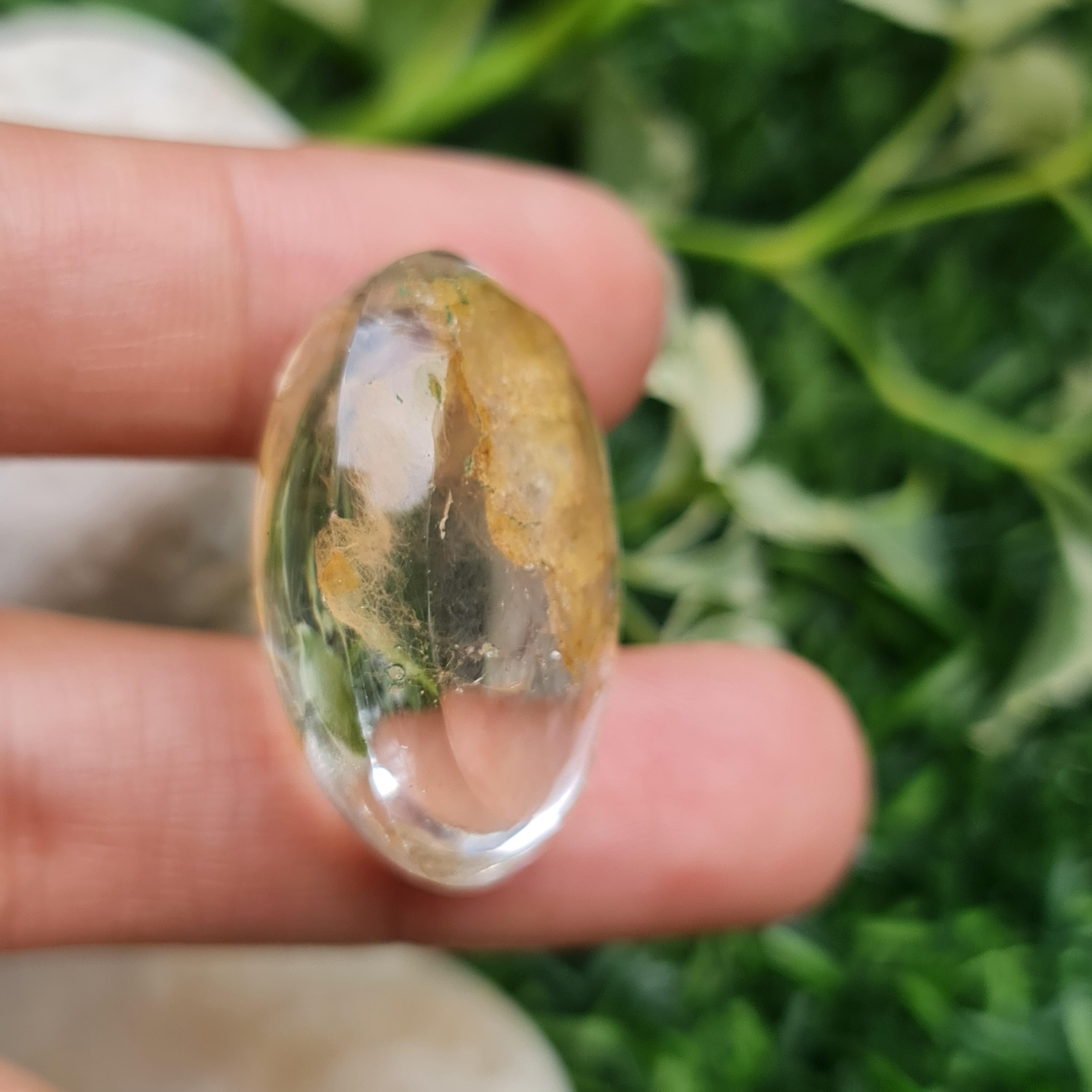 โป่งข่าม ควอตซ์ Rutilated Quartz 63.46 กะรัต Cts. พลอยแท้ อัญมณีมงคลประจําวันเกิด เครื่องประดับพลอย