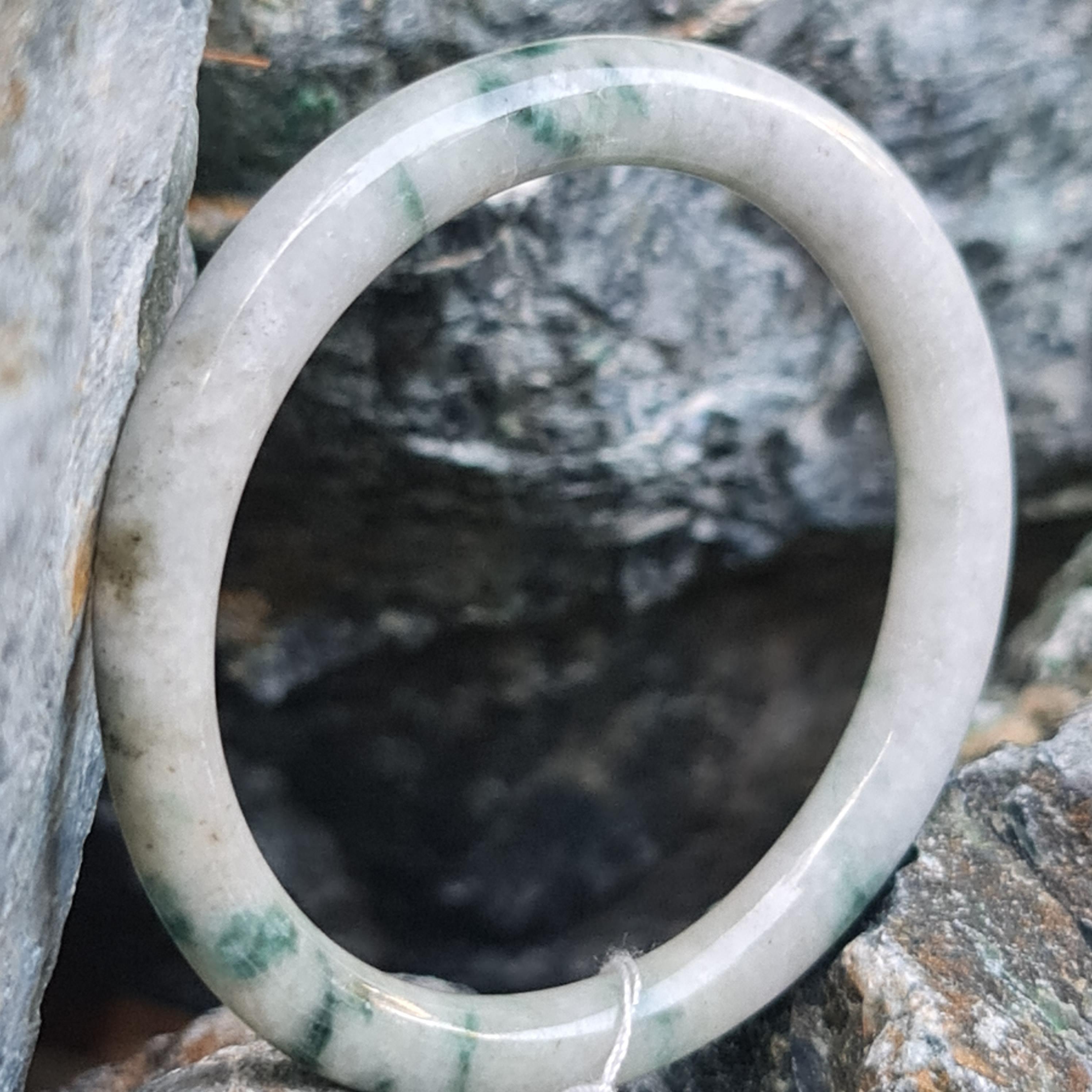 JB6711078 หยก พม่า แท้ Jade กำไลหยก 52.3 มม. (Jadeite bracelet) พม่า (Myanmar)