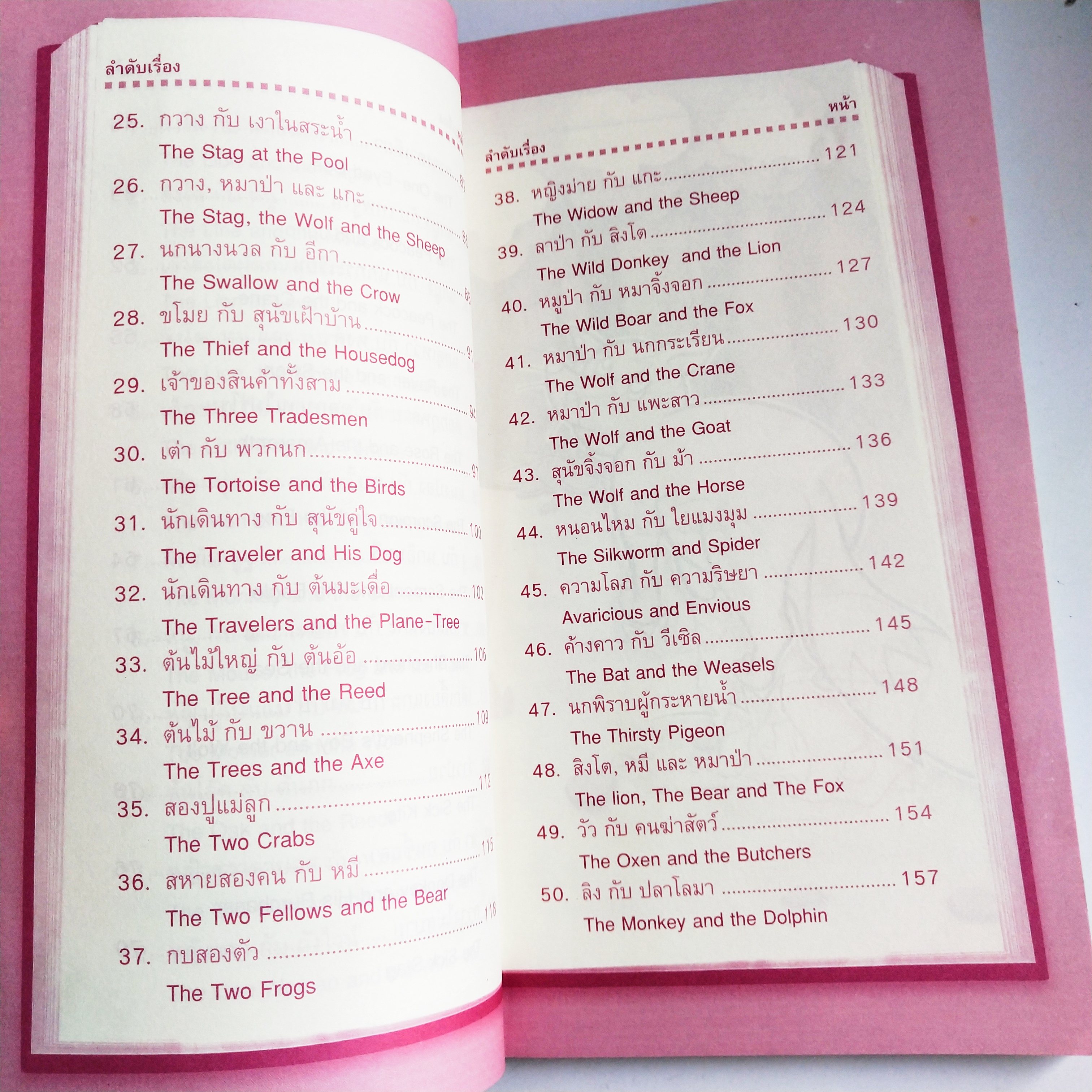 หนังสือนิทานอีสป** ปกมีรอยยับตามภาพ, 50 นิทานอีสป 2 ภาษา ไทย-อังกฤษ พิมพ์ครั้งที่ 2 มีนาคม 2551 เรียบเรียงโดย กัญญาภัค บุญแก้ว