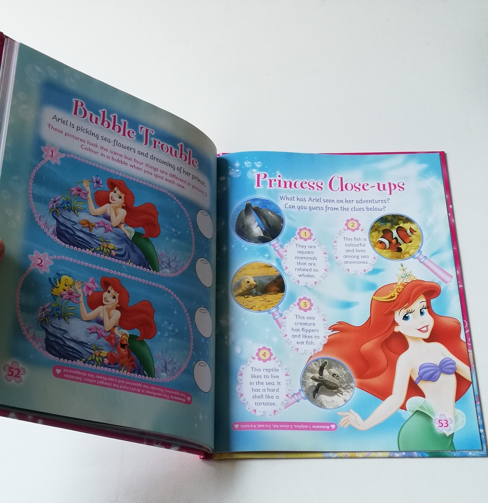 มีหลายภาพ,หนังสือภาพสวย เล่มใหญ่ ปกแข็ง นิทานและเกมส์ เจ้าหญิงดิสนีย์ ภาษาอังกฤษ Disney Princess Annual 2010 :- สโนไวท์ ออโรร่า ซินเดอเรลล่า แอเรียล แบลล์ และ จัสมิน จาก อลาดิน