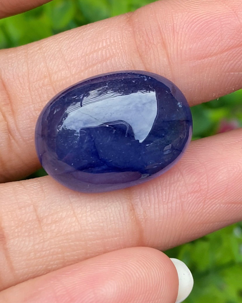 พลอย ไพลิน Blue Sapphire 28.45 กะรัต (Cts.) พลอยแท้ อัญมณีมงคลประจําวันเกิด เครื่องประดับพลอย