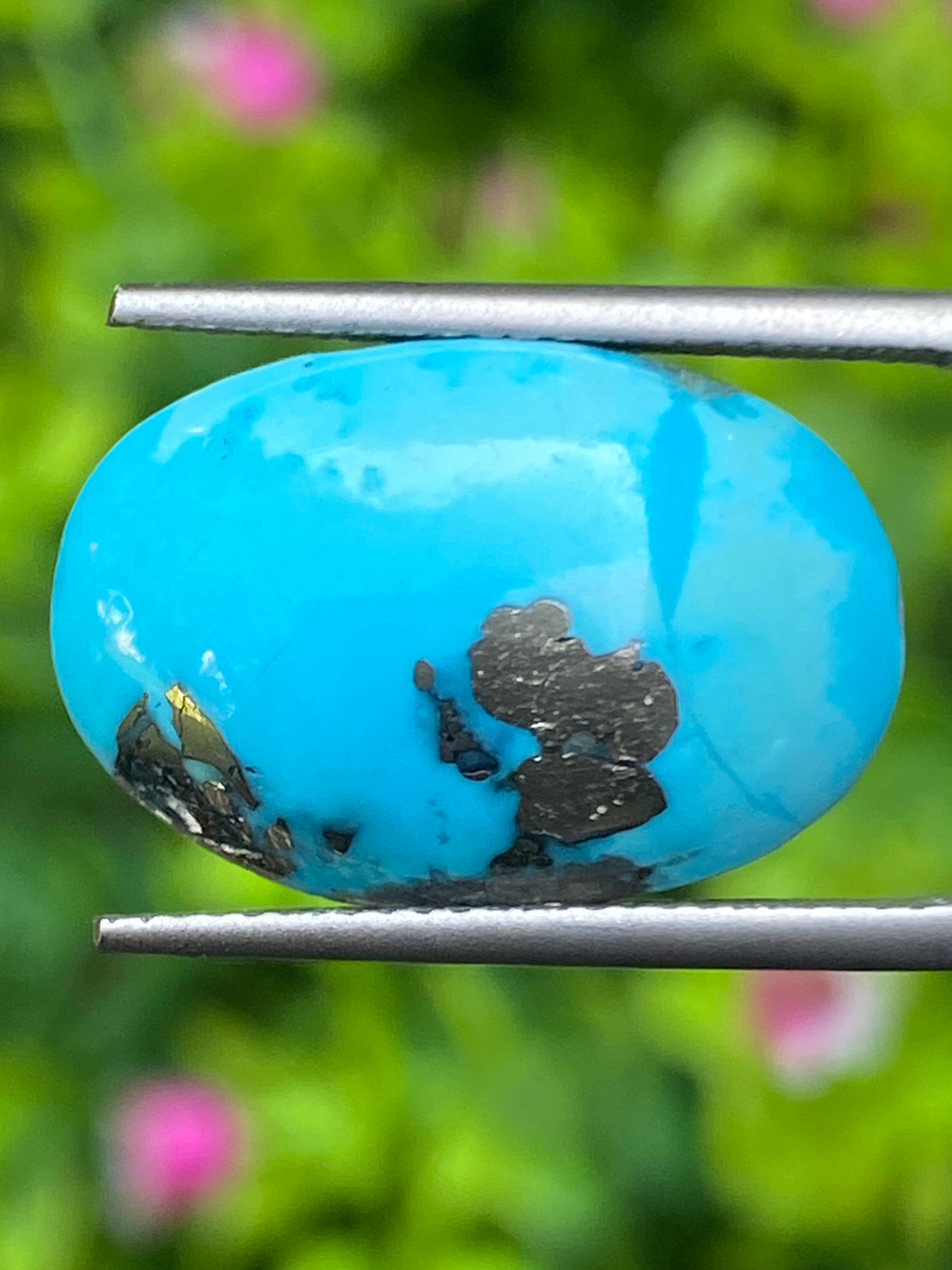 พลอย เทอควอยซ์ (Turquoise) 13.03 กะรัต Cts. พลอยแท้ อัญมณีมงคลประจําวันเกิด เครื่องประดับพลอย