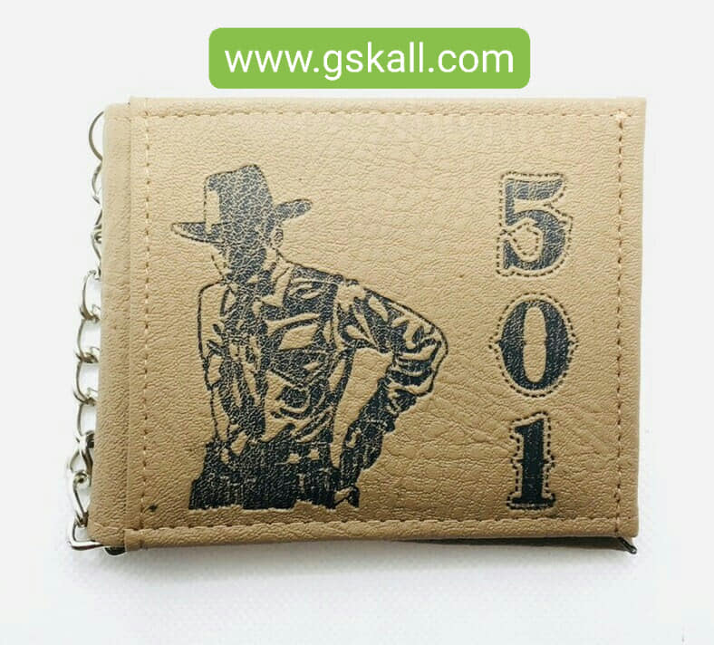 กระเป๋าหนังเทียมคาวบอย พร้อมสร้อยคล้องเข็มขัด