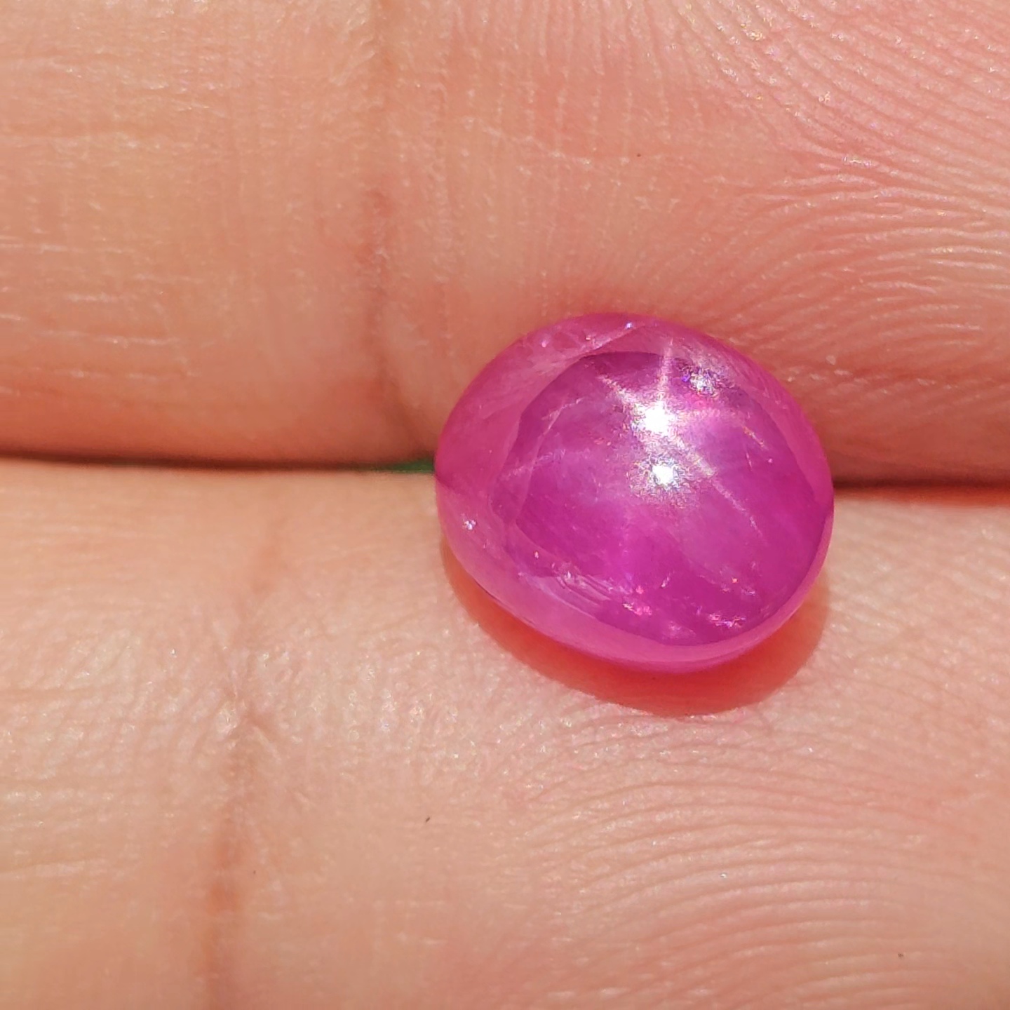 พลอย ทับทิม สตาร์ แซฟไฟร์ Ruby Star Sapphire 4.05 กะรัต (Cts.) ดิบ Unheated พร้อมใบเซอร์ พลอยแท้ อัญมณีมงคลประจําวันเกิด เครื่องประดับพลอย