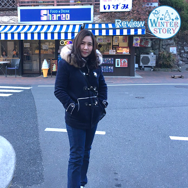 เสื้อโค้ทแฟชั่นญี่ปุ่น มีฮู้ดเฟอร์ถอดได้ ซับขนกันหนาวติดลบ (10227MM)