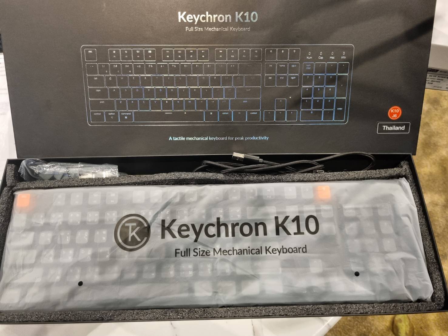 คีย์บอร์ดเกมมิ่ง Keychron Gaming Keyboard K10 Wireless Mechanical Gateron