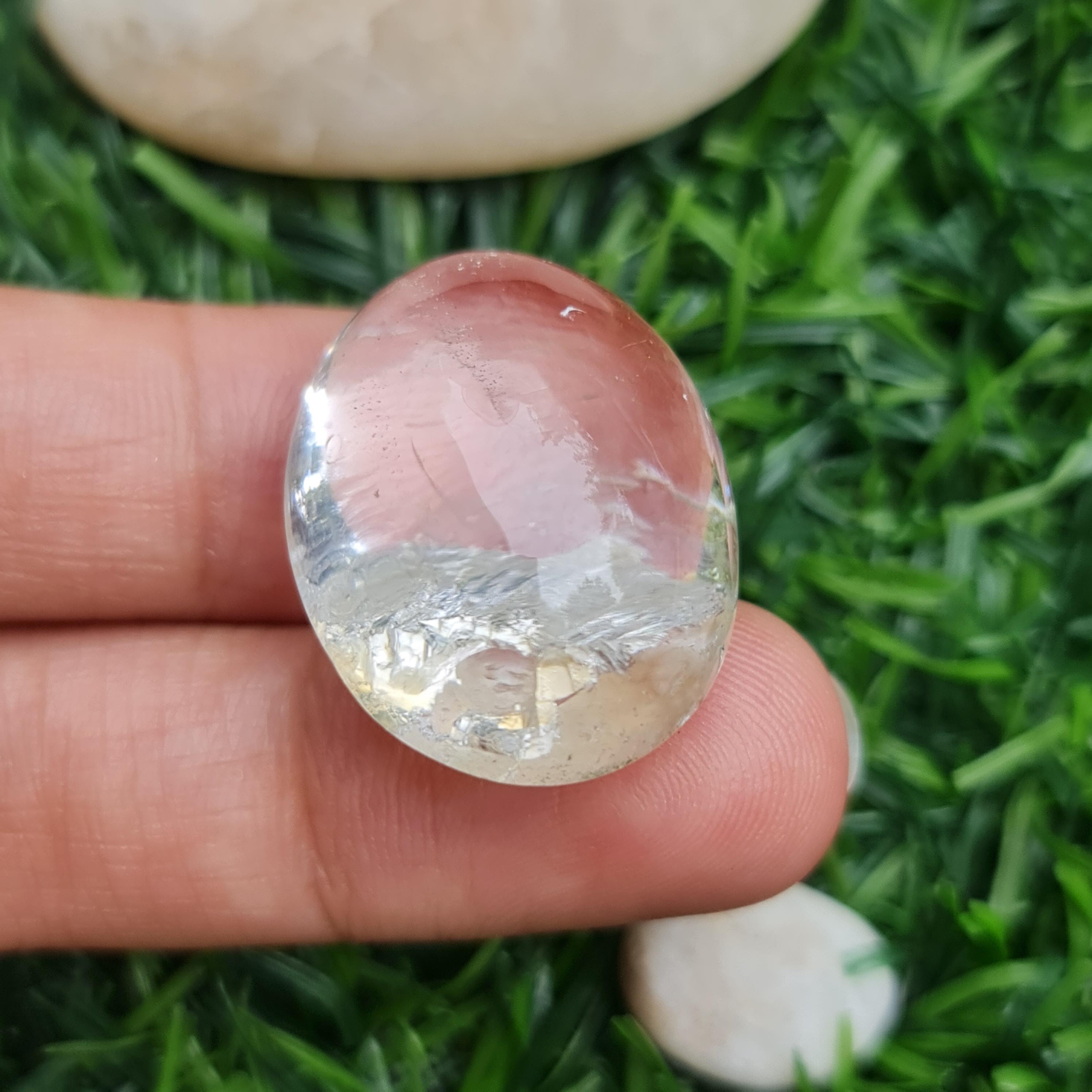 โป่งข่าม ควอตซ์ Rutilated Quartz 54.43 กะรัต Cts. พลอยแท้ อัญมณีมงคลประจําวันเกิด เครื่องประดับพลอย