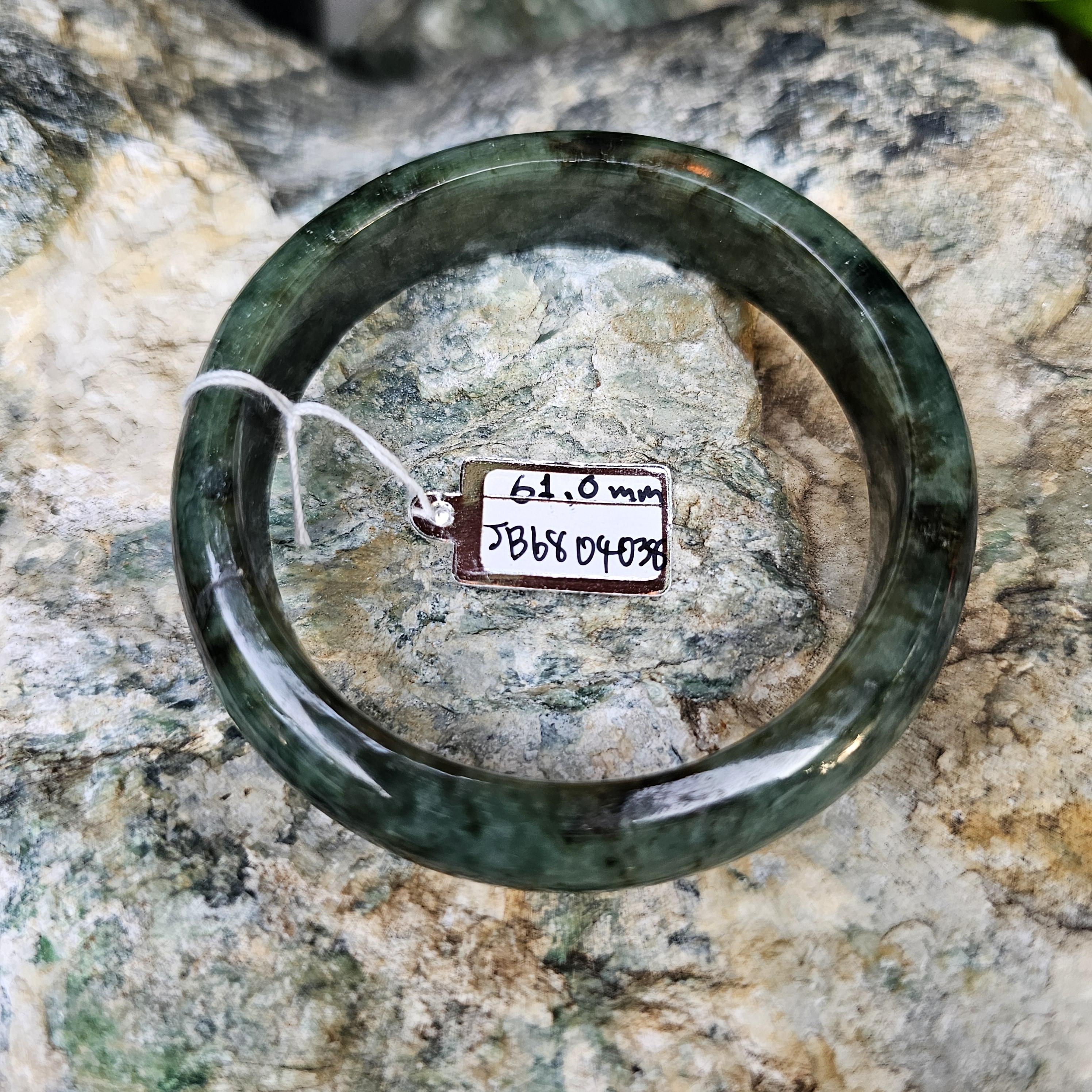 JB6804038 หยก พม่า แท้ Jade กำไลหยก 61.0 มม. (Jadeite bracelet) พม่า (Myanmar)